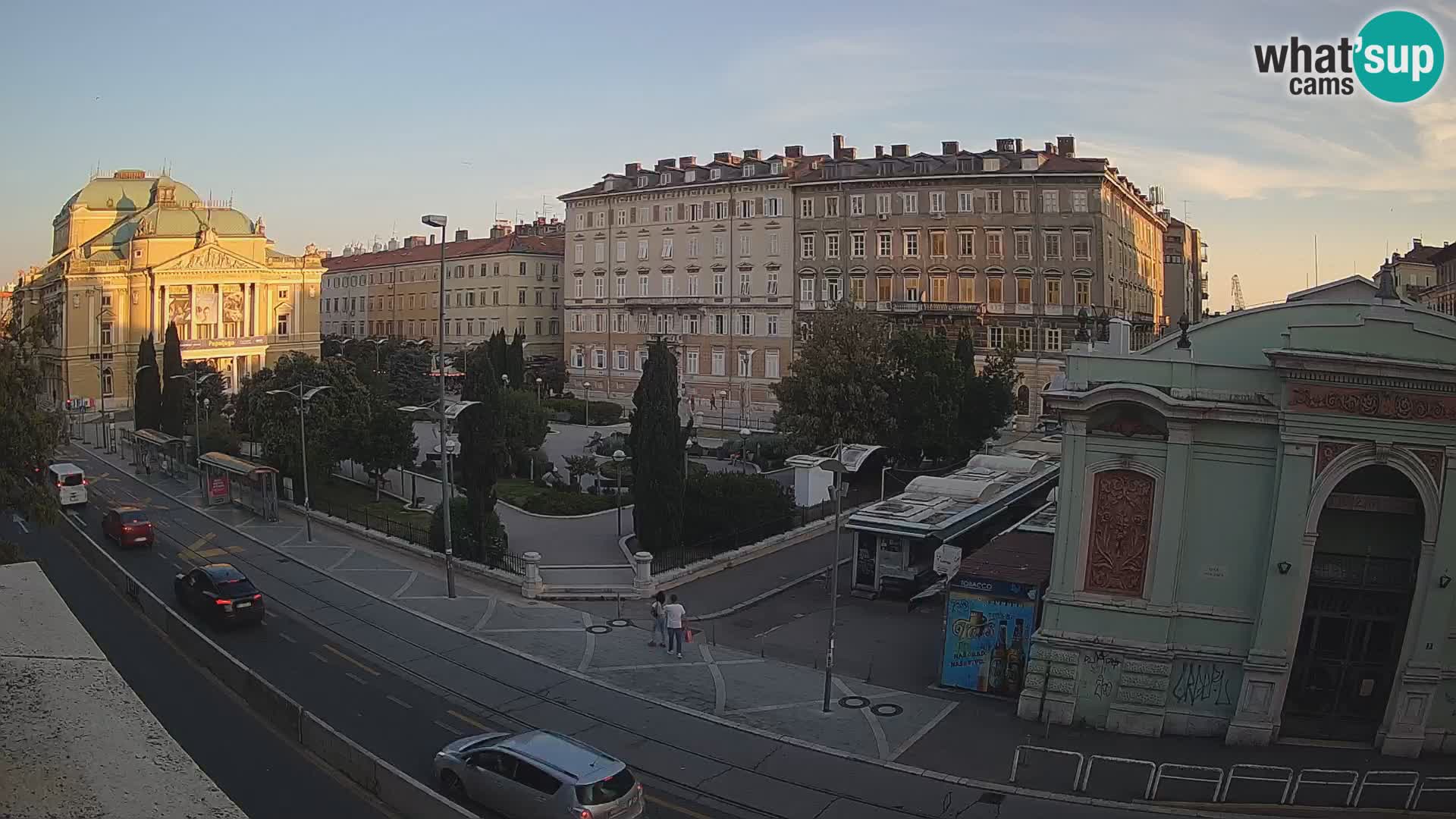 Webkam Rijeka – Park i Hrvatsko narodno kazalište Ivana pl. Zajc