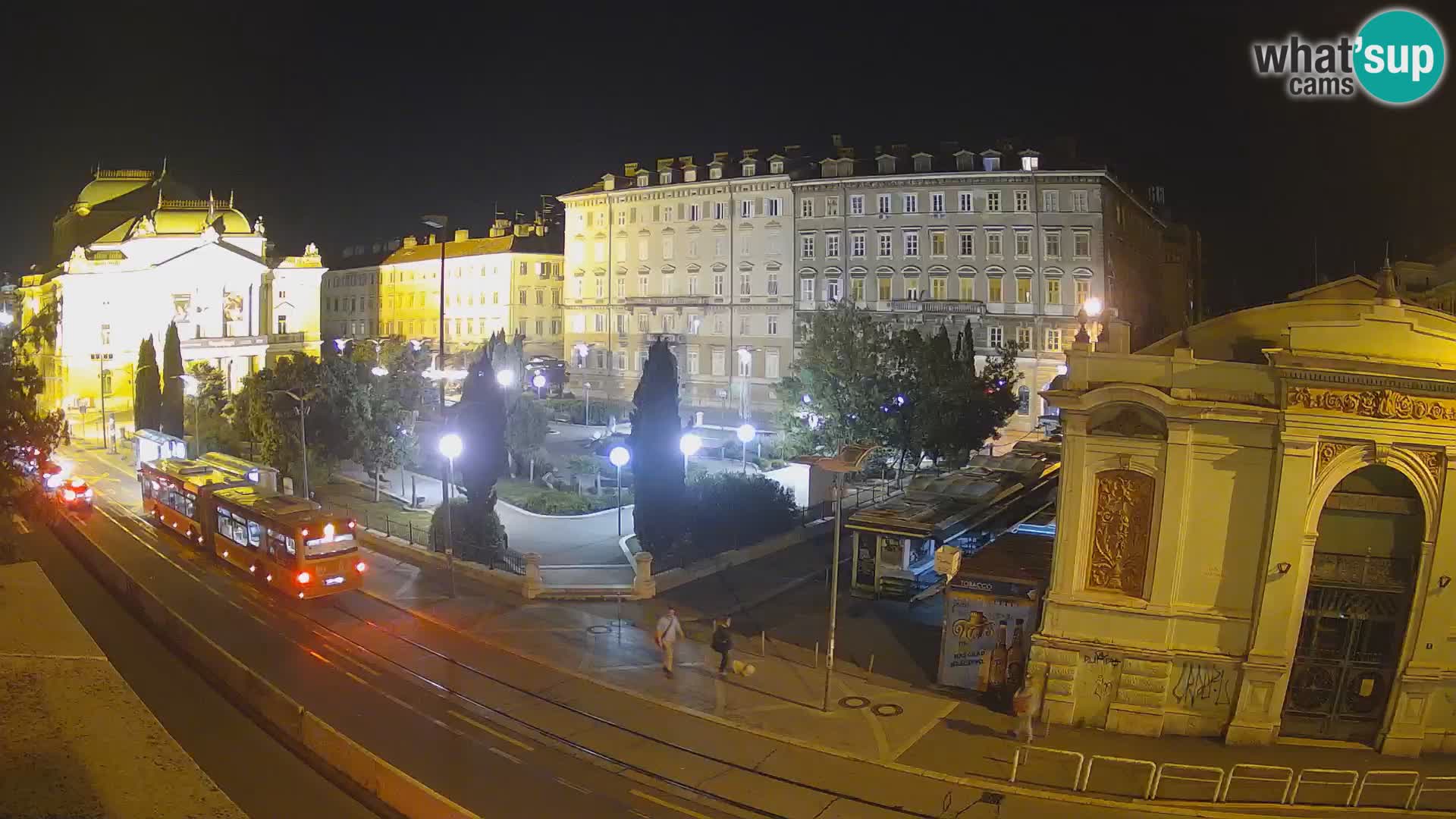 Webkam Rijeka – Park i Hrvatsko narodno kazalište Ivana pl. Zajc