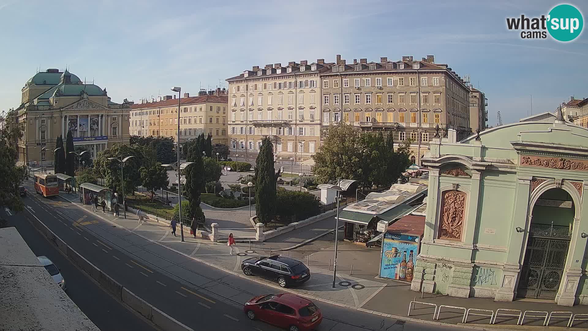 Webcam Rijeka – Park and  Croatian National Theatre Ivan pl. Zajc