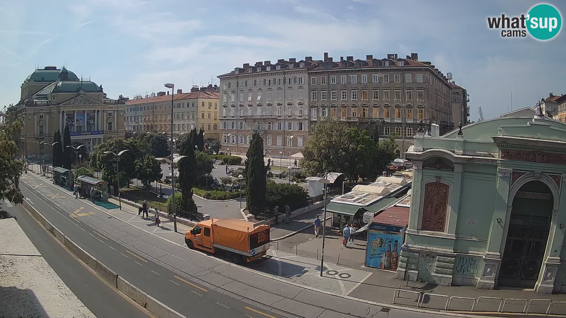 Webcam Rijeka – Park and  Croatian National Theatre Ivan pl. Zajc