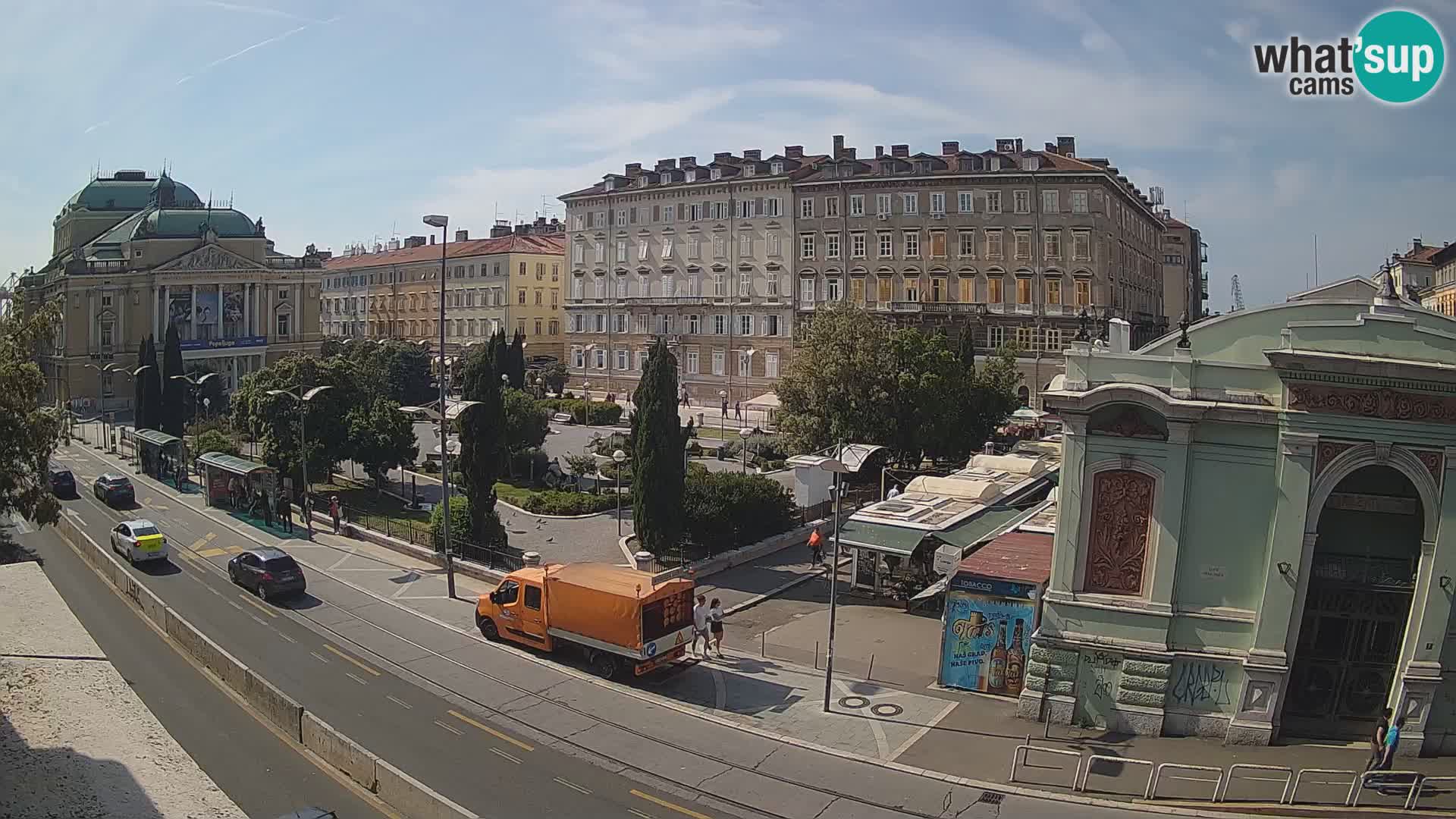 Webcam Rijeka – Park and  Croatian National Theatre Ivan pl. Zajc