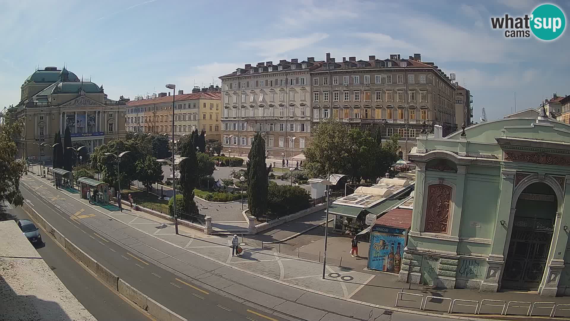 Webcam Rijeka – Park and  Croatian National Theatre Ivan pl. Zajc