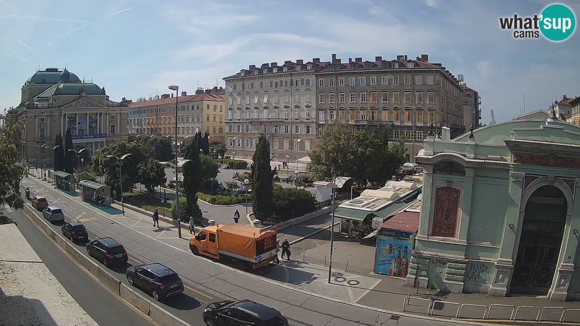 Webcam Rijeka – Park and  Croatian National Theatre Ivan pl. Zajc