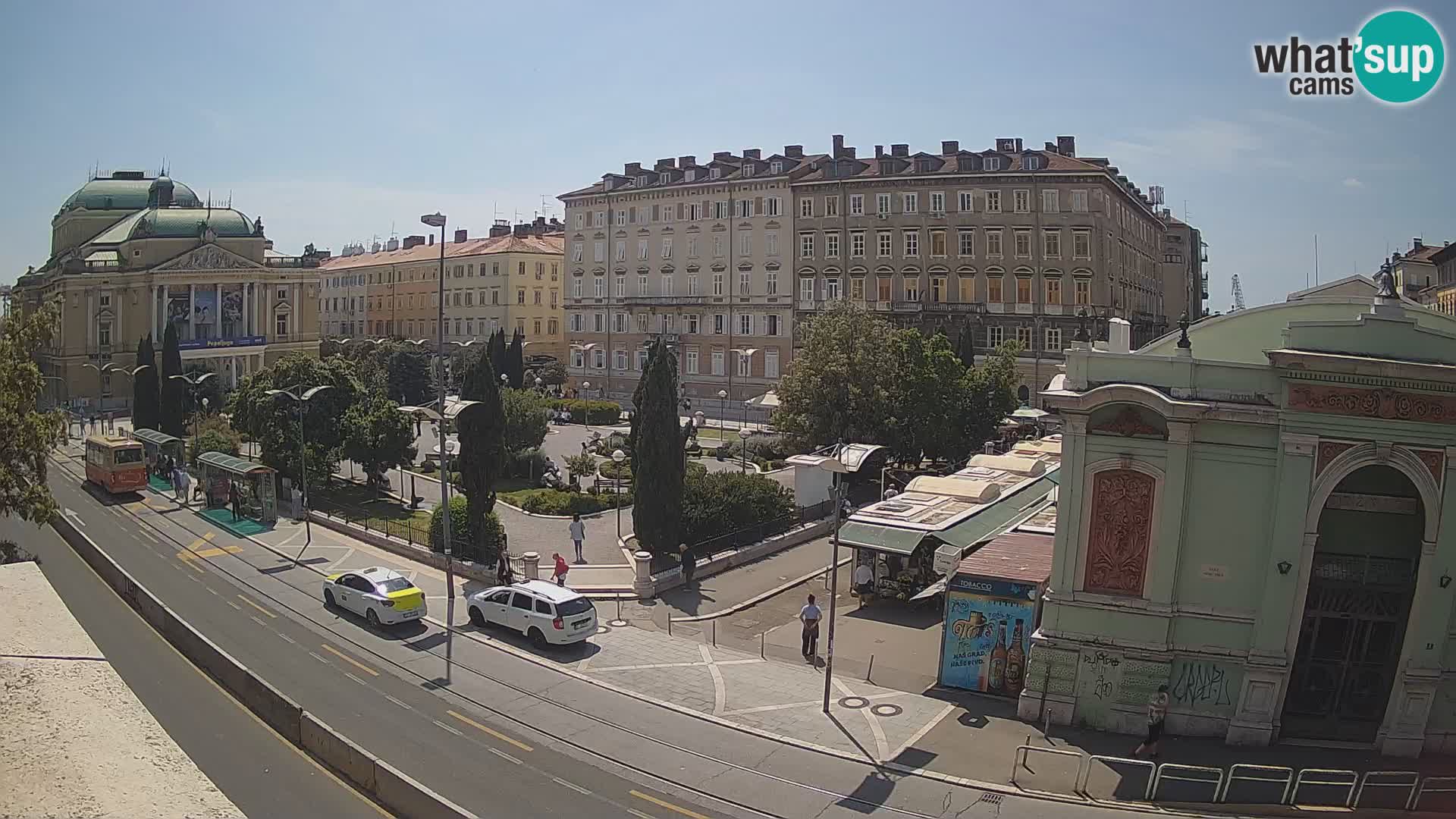 Webcam Rijeka – Park and  Croatian National Theatre Ivan pl. Zajc