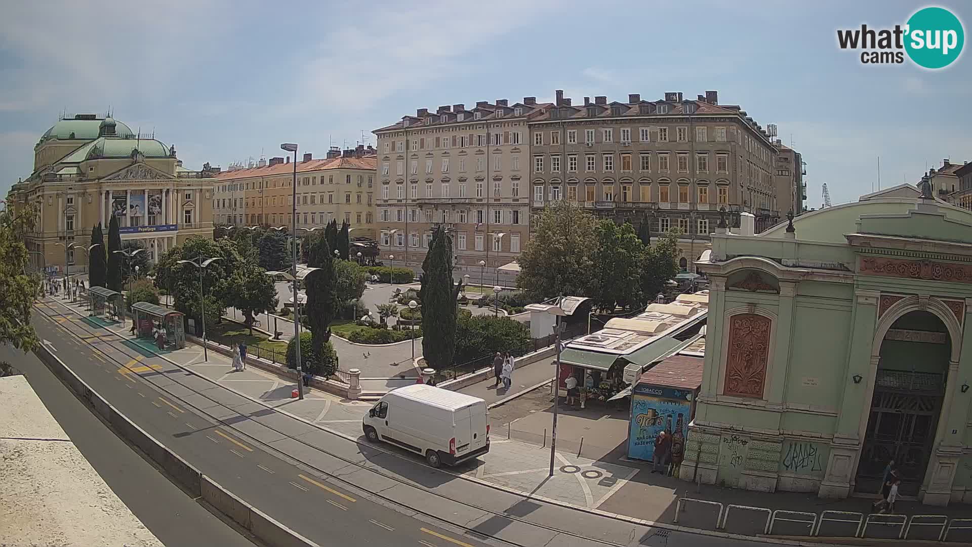 Webcam Rijeka – Parque i Teatro Nacional Croato Ivan pl. Zajc