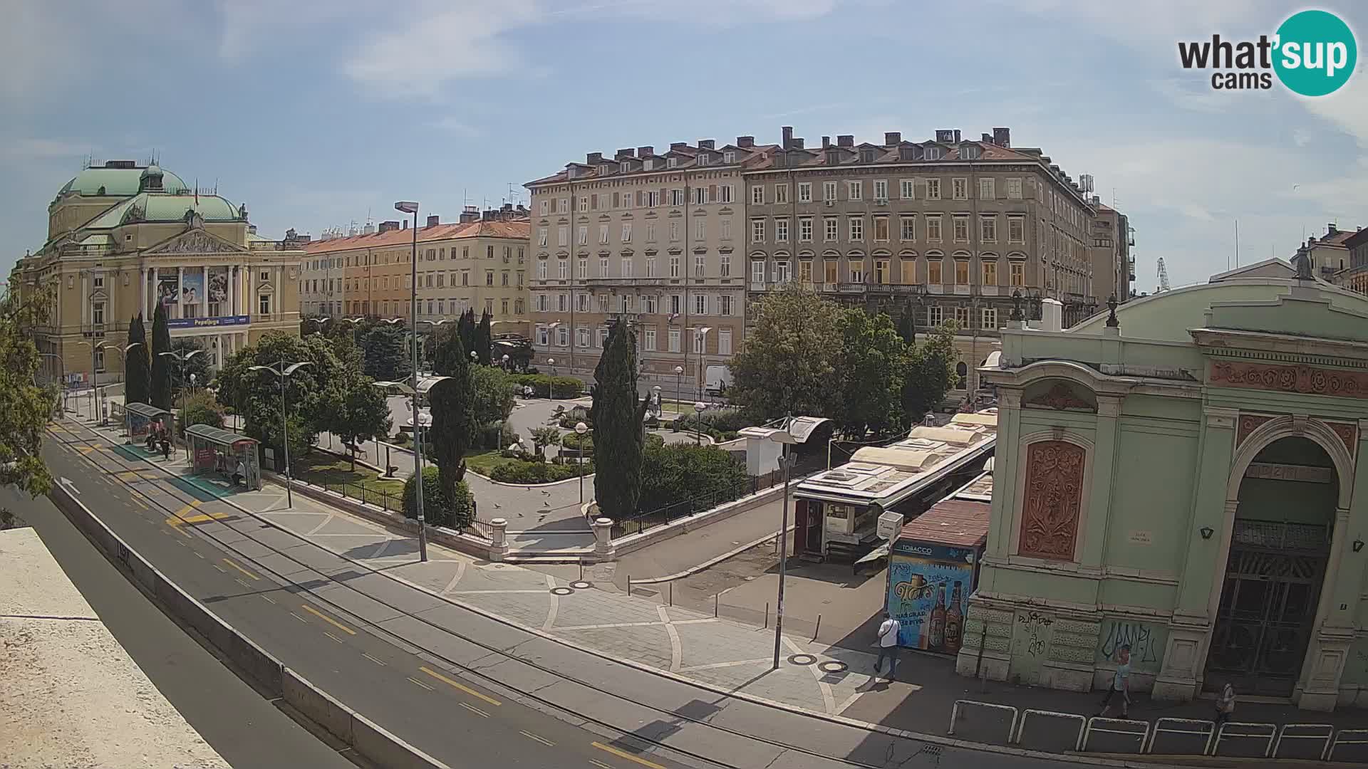 Webcam Fiume – Parco e Teatro nazionale Croato Ivan pl. Zajc