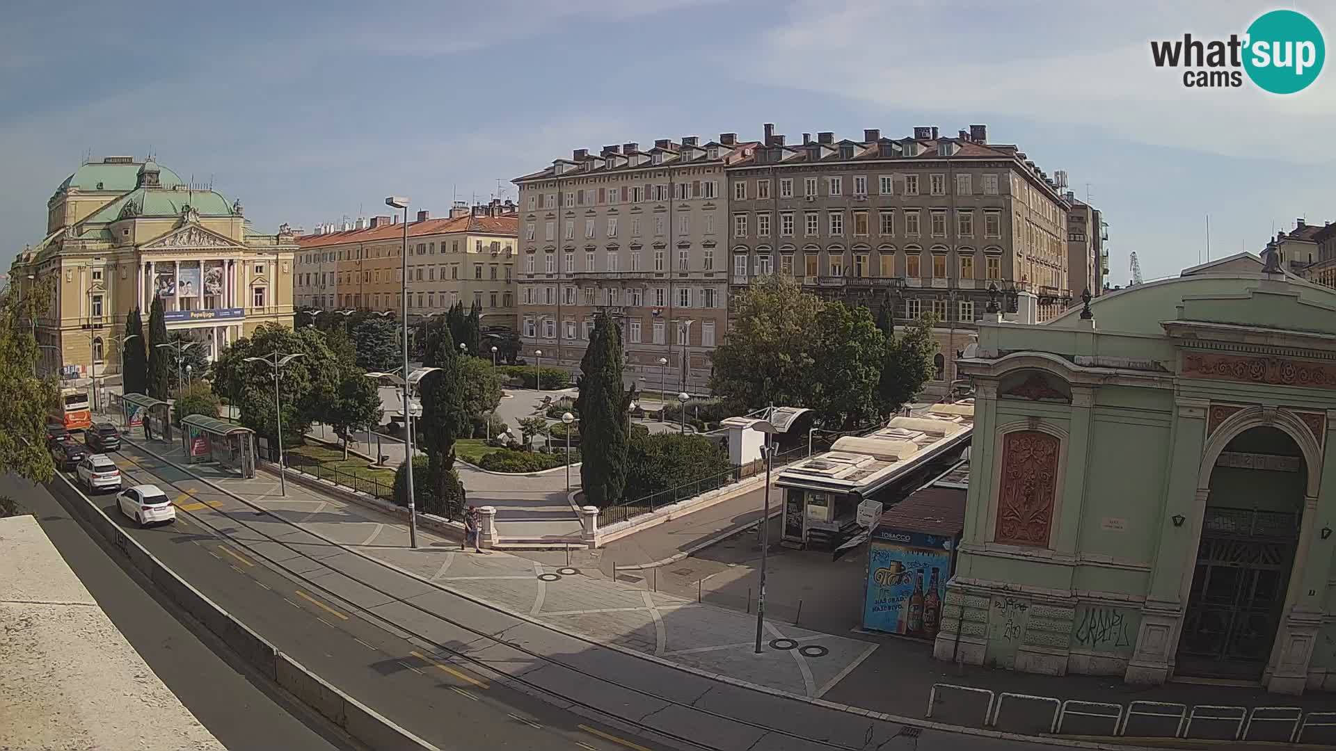 Webkam Rijeka – Park i Hrvatsko narodno kazalište Ivana pl. Zajc