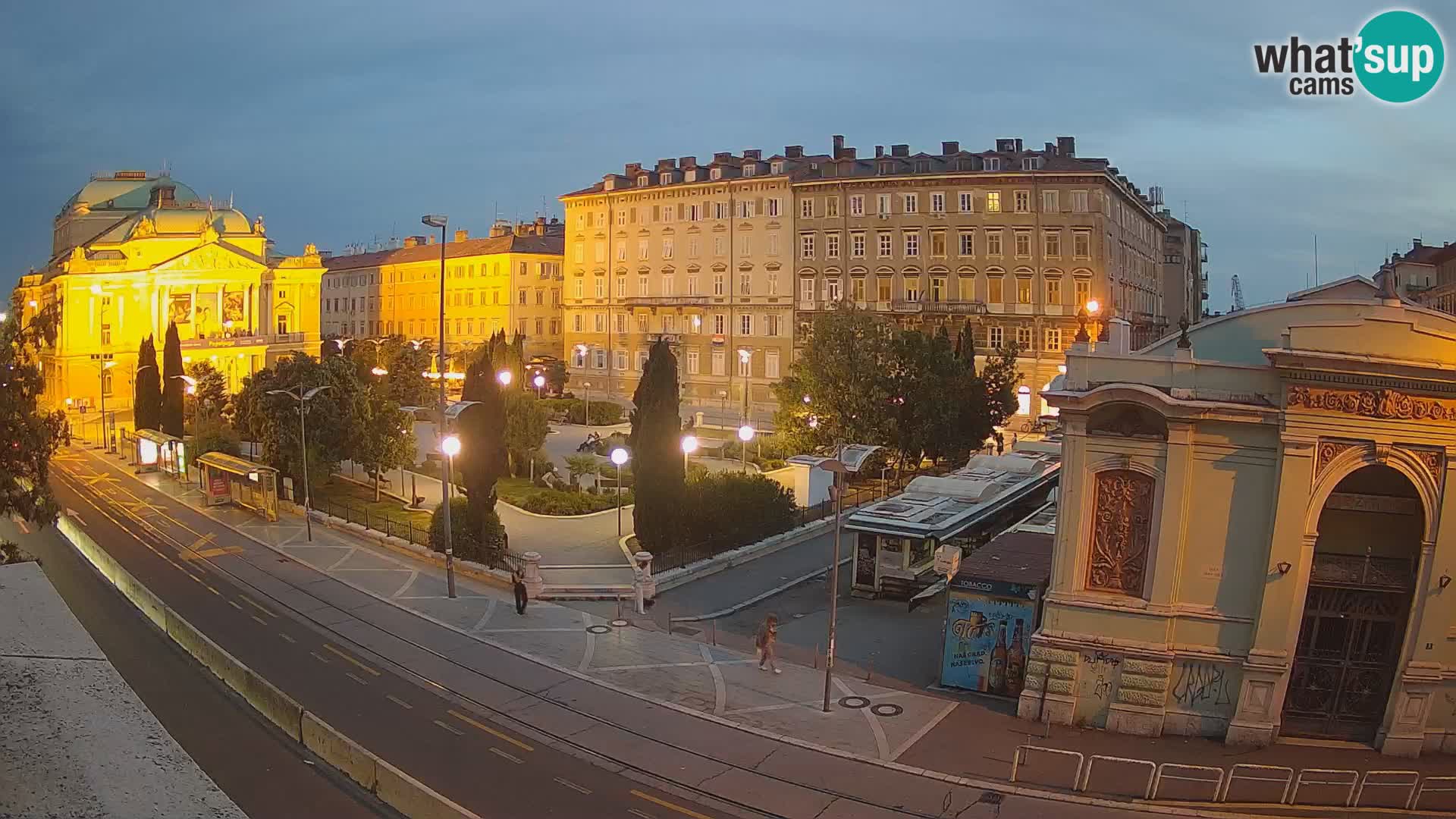 Webkam Rijeka – Park i Hrvatsko narodno kazalište Ivana pl. Zajc