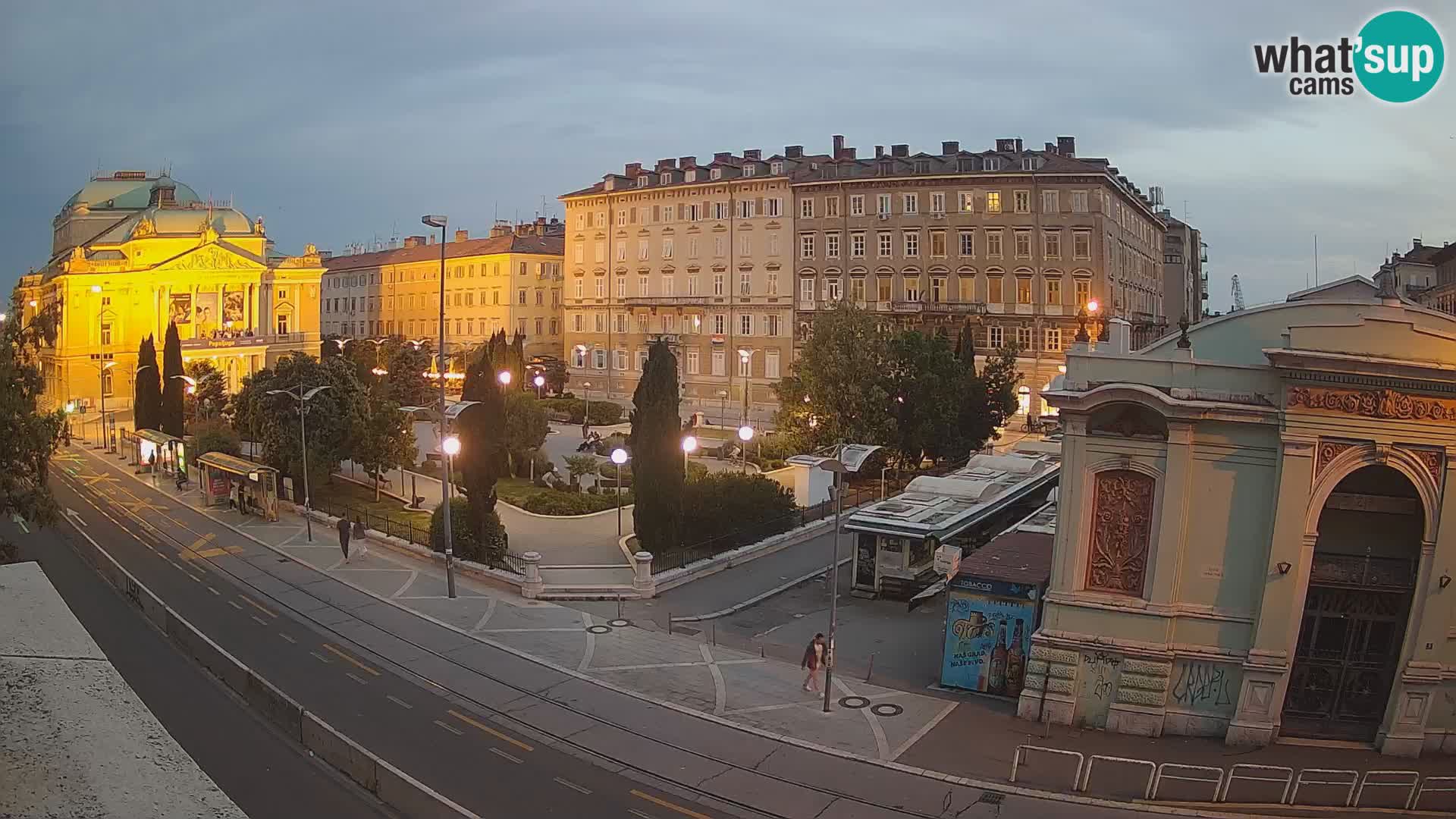Webkam Rijeka – Park i Hrvatsko narodno kazalište Ivana pl. Zajc
