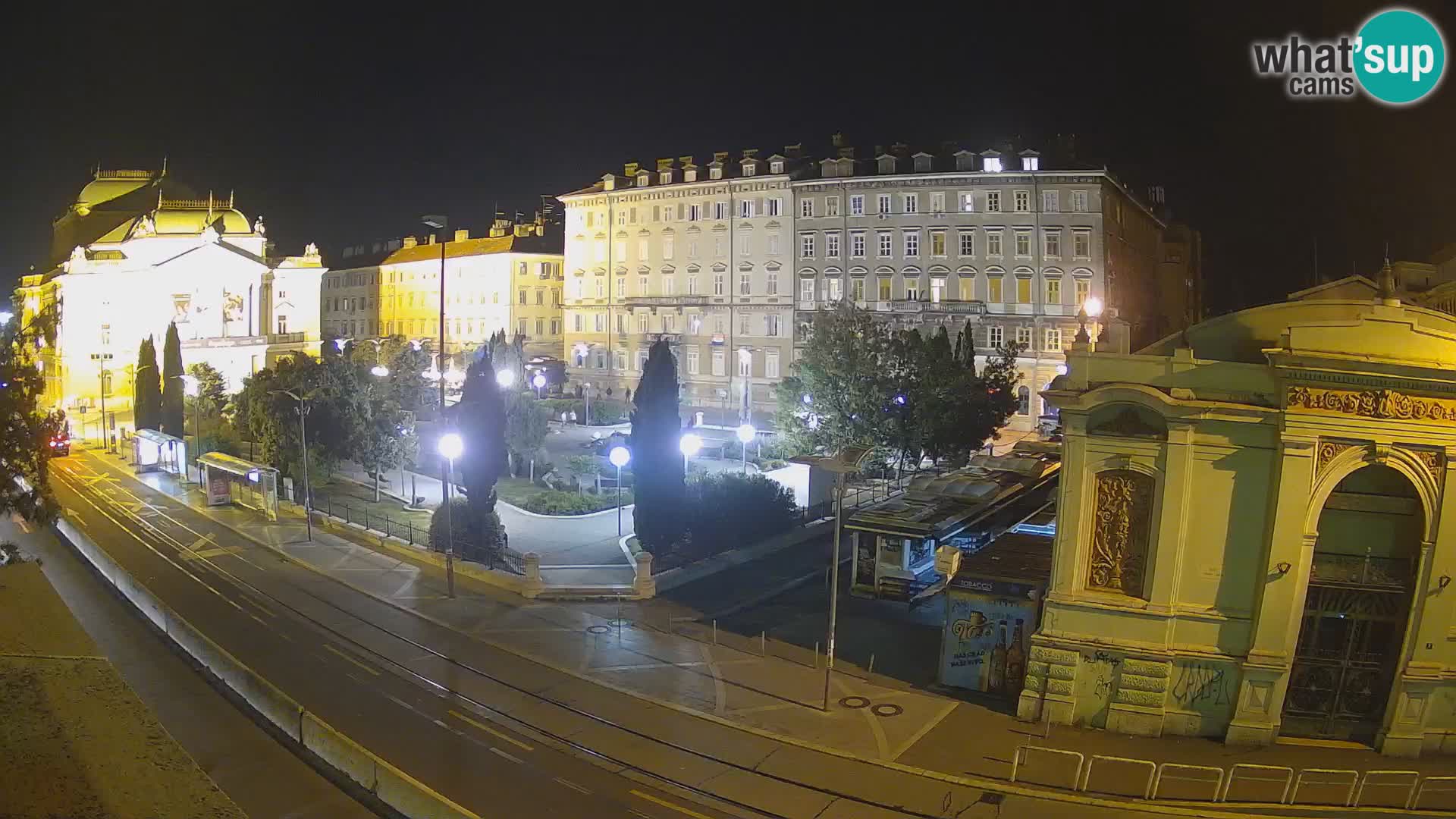 Webcam Fiume – Parco e Teatro nazionale Croato Ivan pl. Zajc