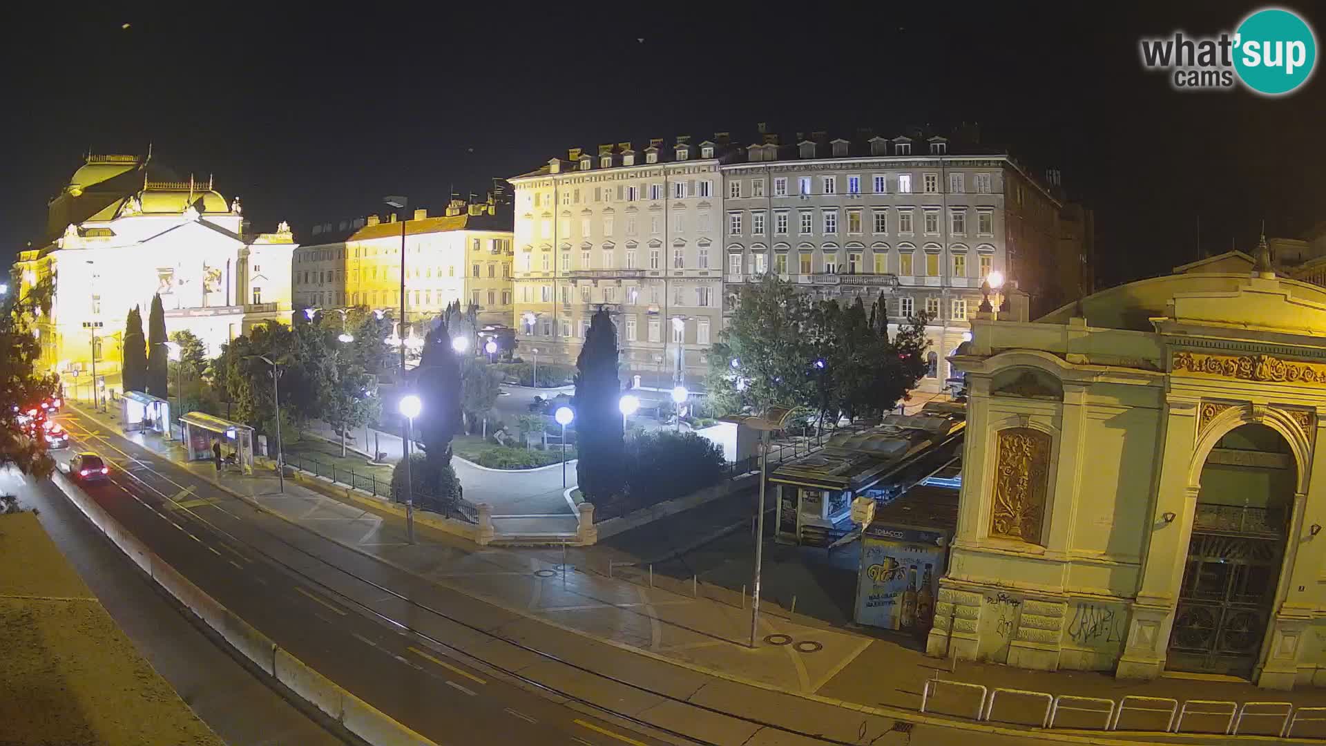 Webcam Rijeka – Park and  Croatian National Theatre Ivan pl. Zajc