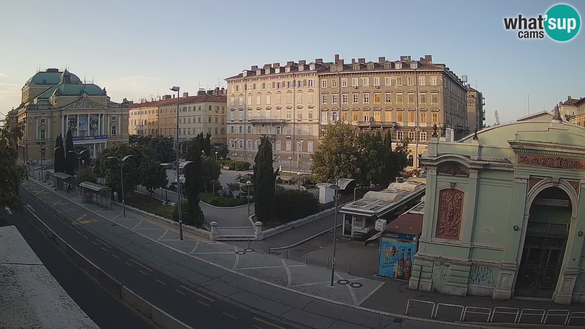 Webcam Rijeka – Park and  Croatian National Theatre Ivan pl. Zajc