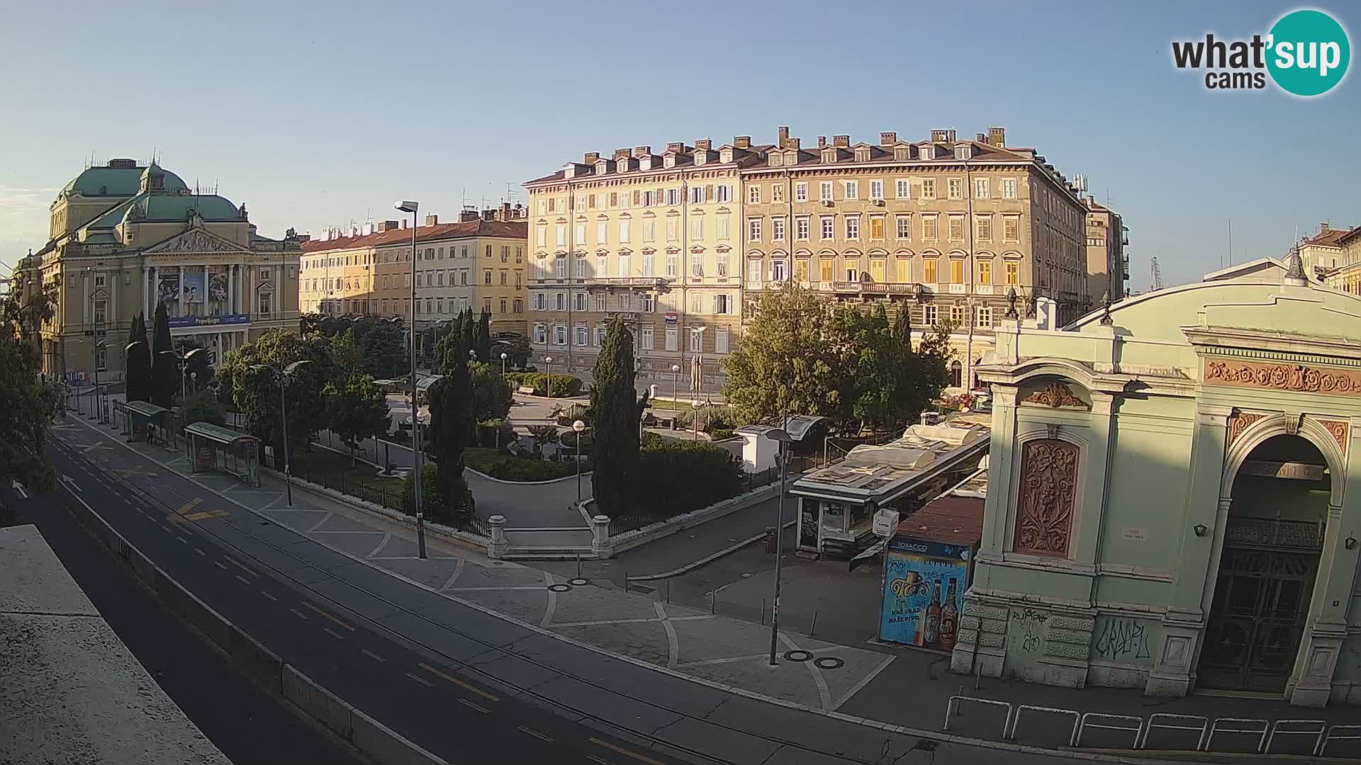 Webcam Fiume – Parco e Teatro nazionale Croato Ivan pl. Zajc