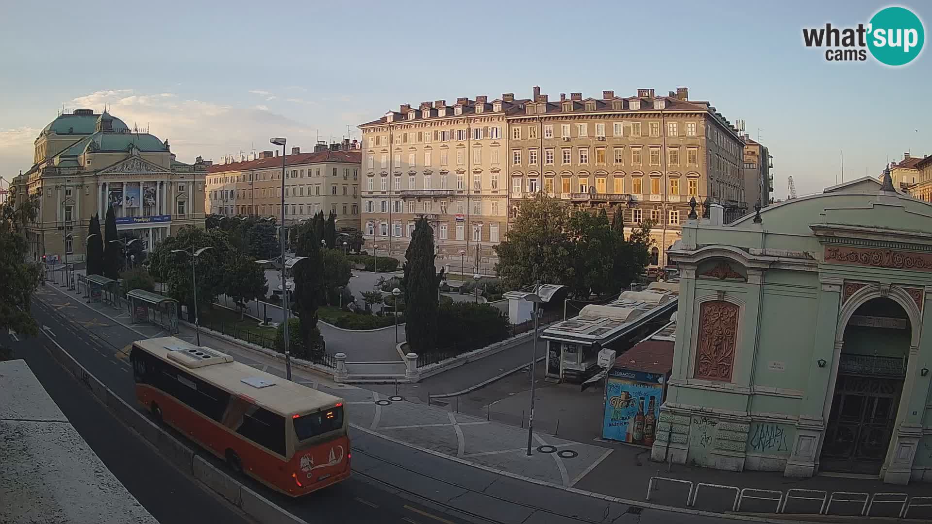 Webcam Fiume – Parco e Teatro nazionale Croato Ivan pl. Zajc