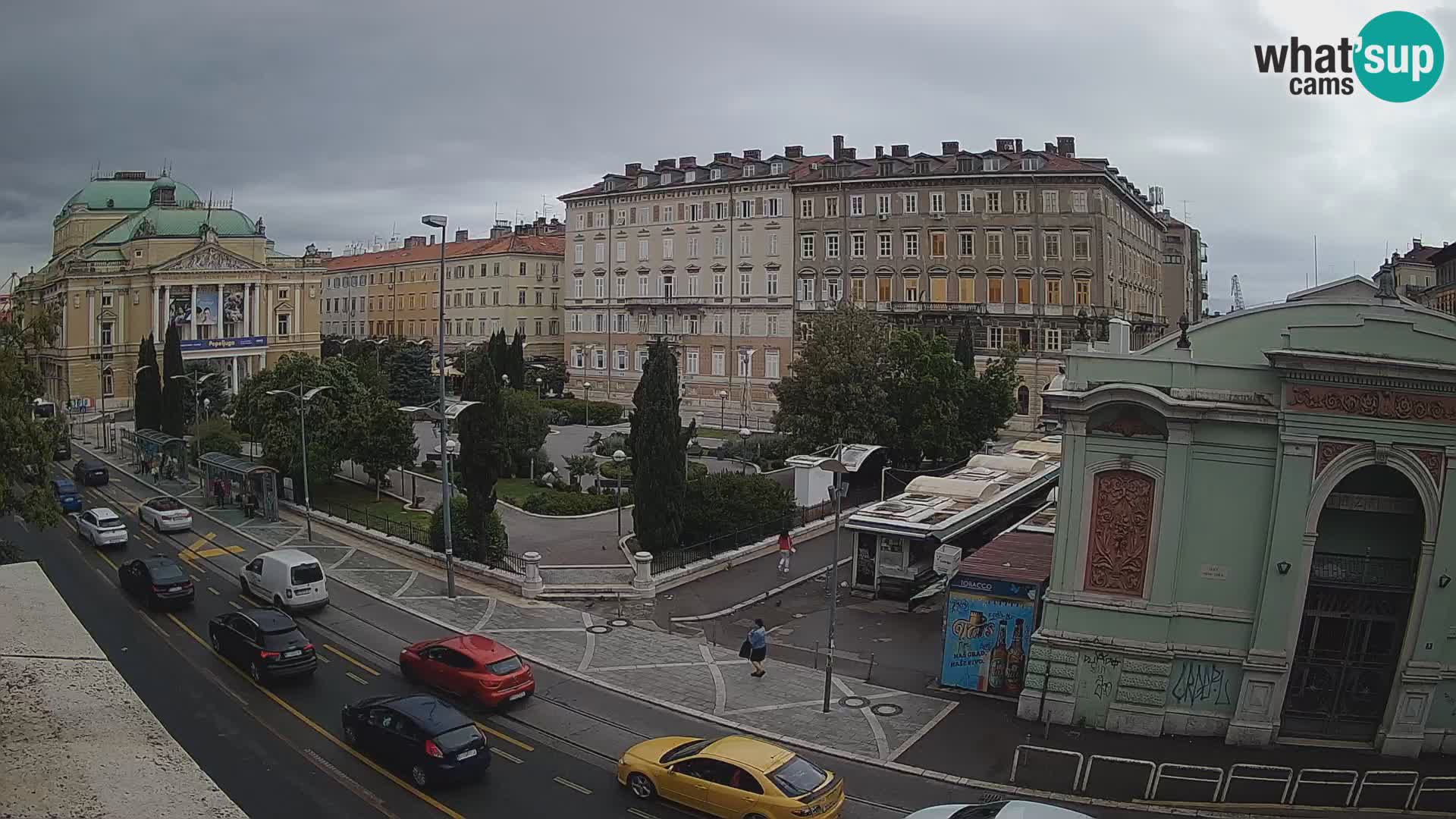 Webcam Fiume – Parco e Teatro nazionale Croato Ivan pl. Zajc