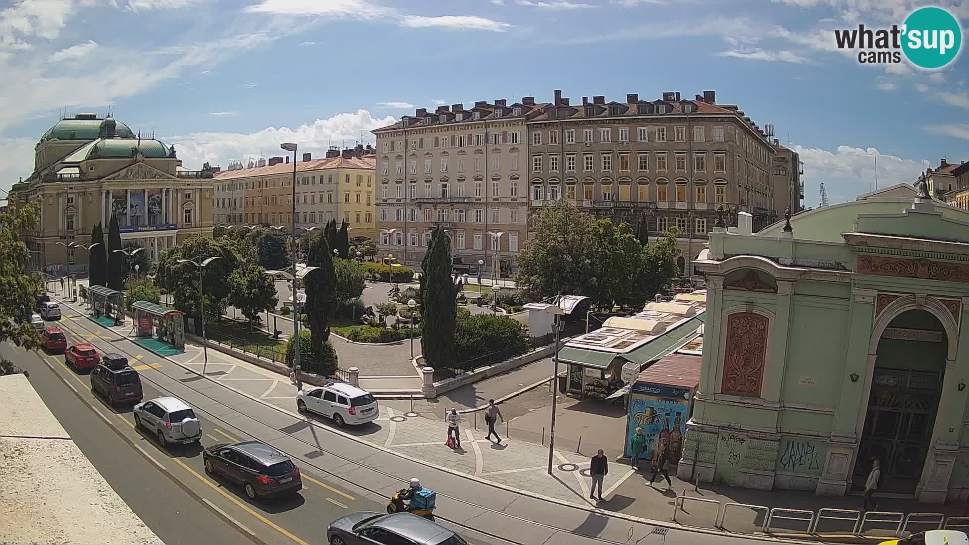 Webcam Rijeka – Parque i Teatro Nacional Croato Ivan pl. Zajc