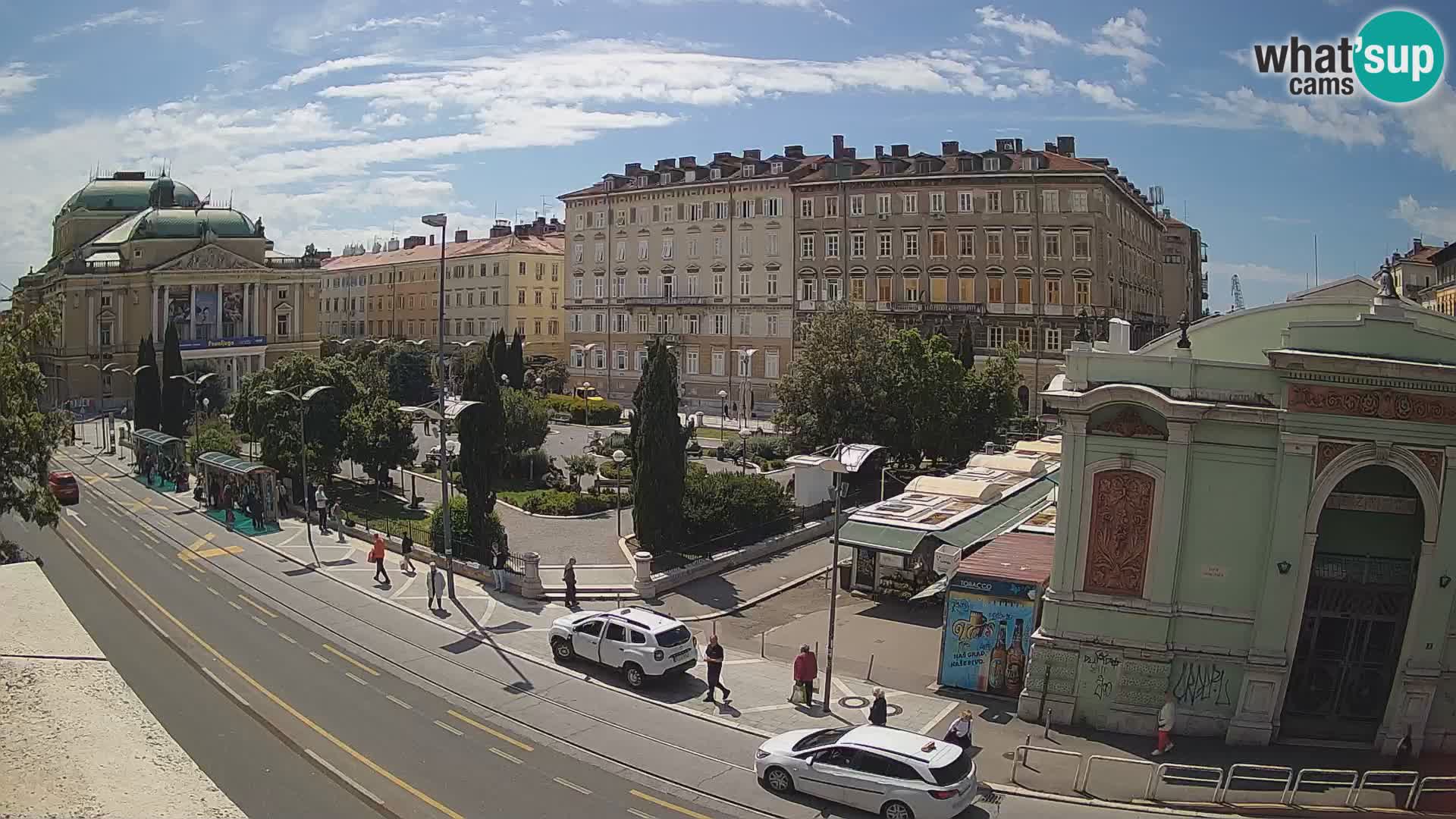 Webcam Rijeka – Park and  Croatian National Theatre Ivan pl. Zajc