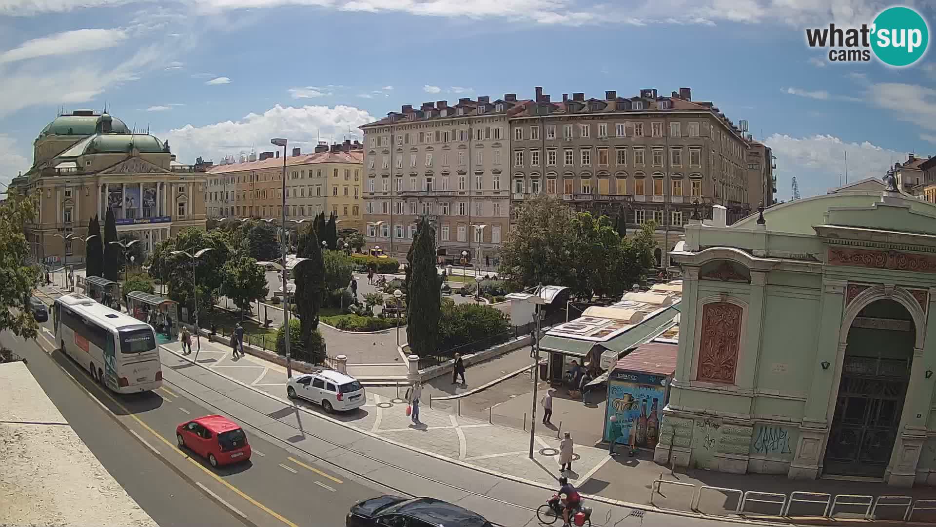 Webkam Rijeka – Park i Hrvatsko narodno kazalište Ivana pl. Zajc