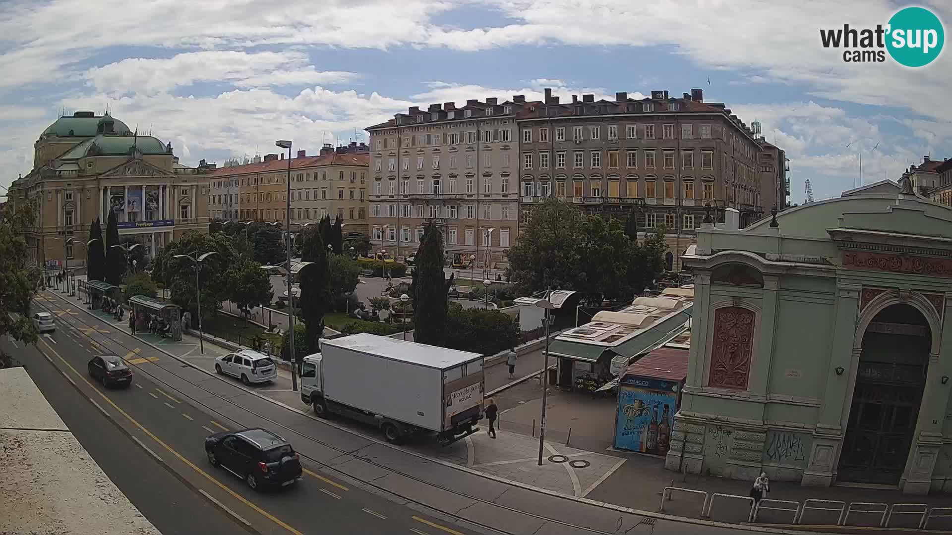 Webcam Rijeka – Park and  Croatian National Theatre Ivan pl. Zajc