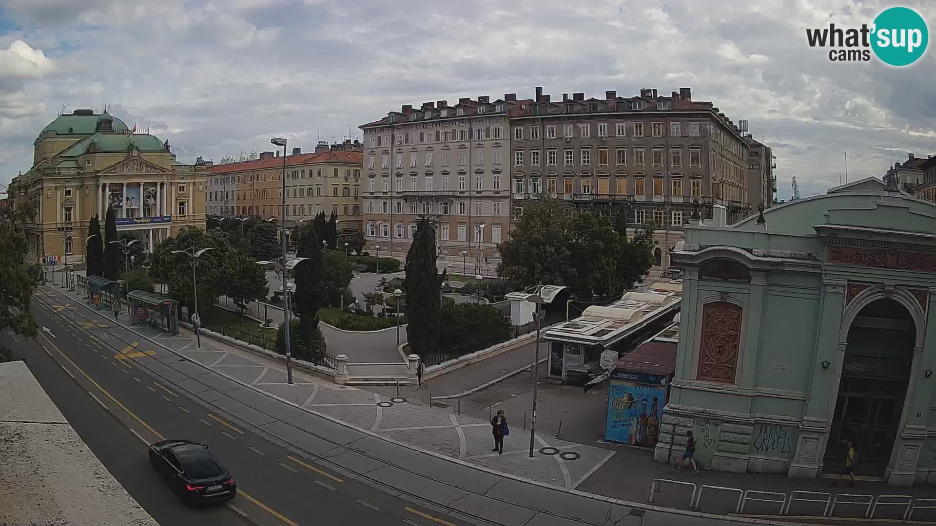Webcam Rijeka – Park and  Croatian National Theatre Ivan pl. Zajc