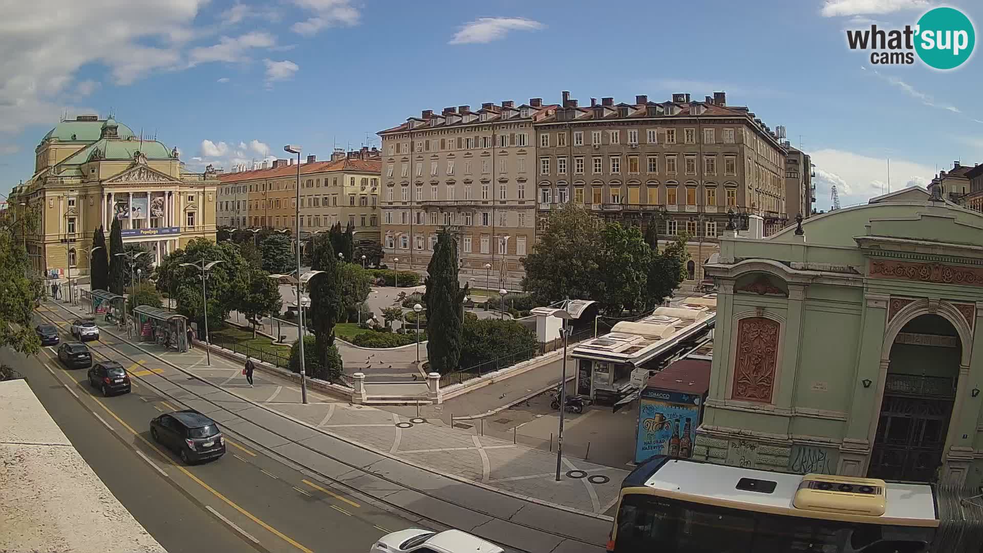 Webcam Rijeka – Park and  Croatian National Theatre Ivan pl. Zajc