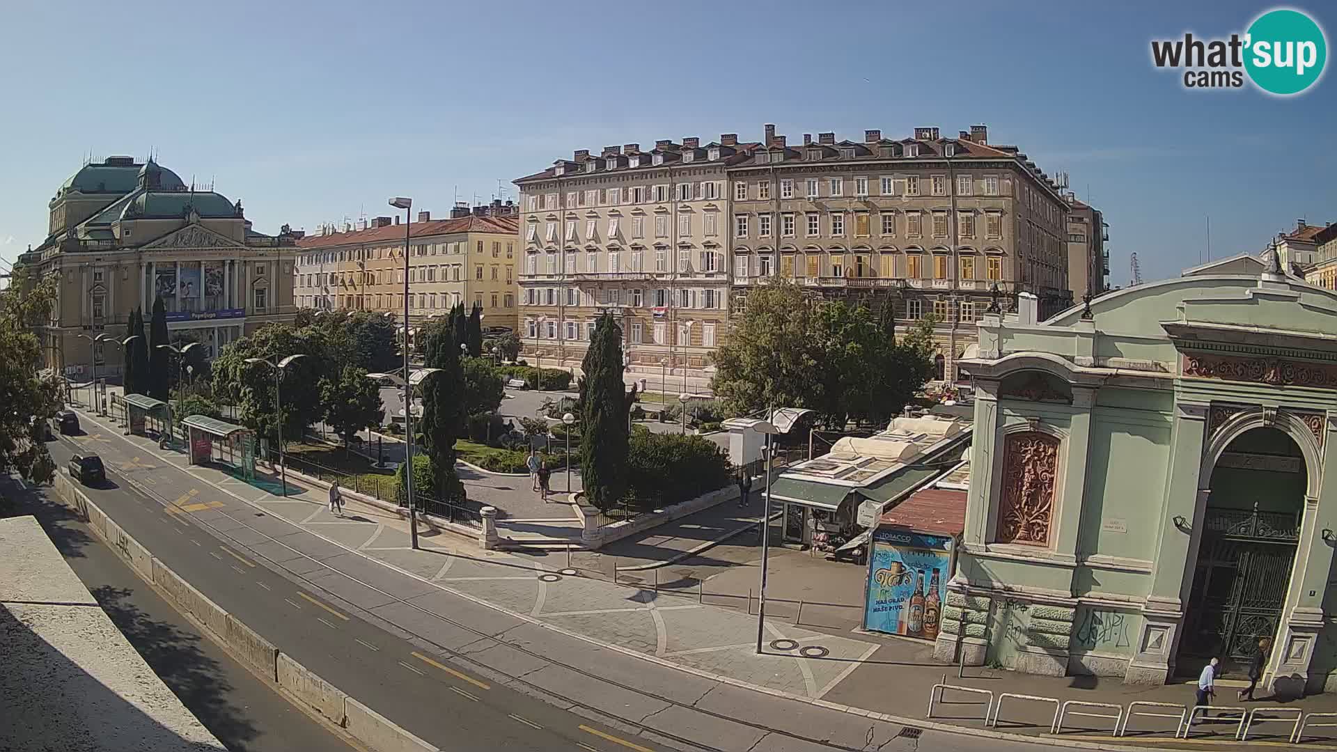 Webcam Fiume – Parco e Teatro nazionale Croato Ivan pl. Zajc