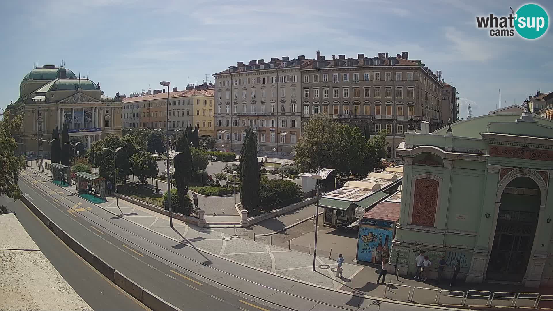 Webcam Rijeka – Parque i Teatro Nacional Croato Ivan pl. Zajc