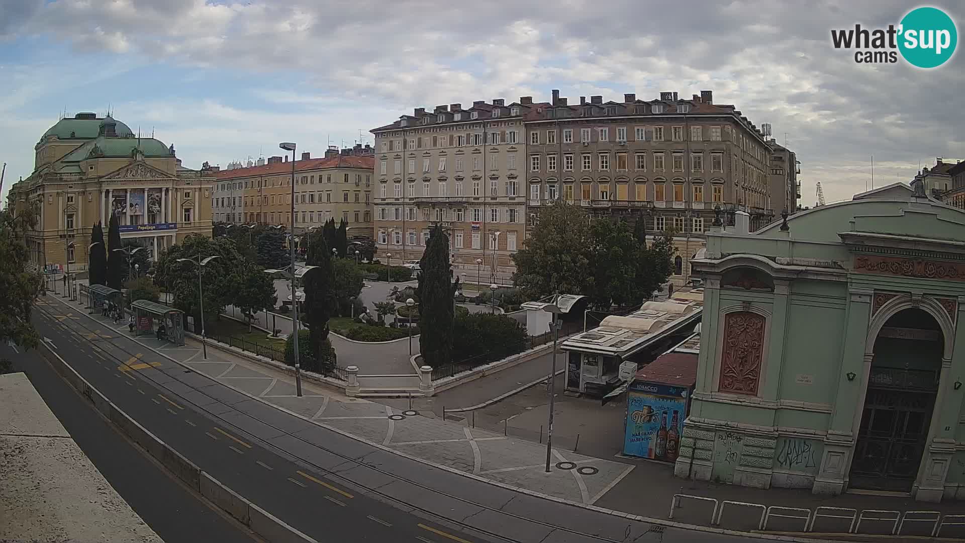 Webcam Rijeka – Park and  Croatian National Theatre Ivan pl. Zajc