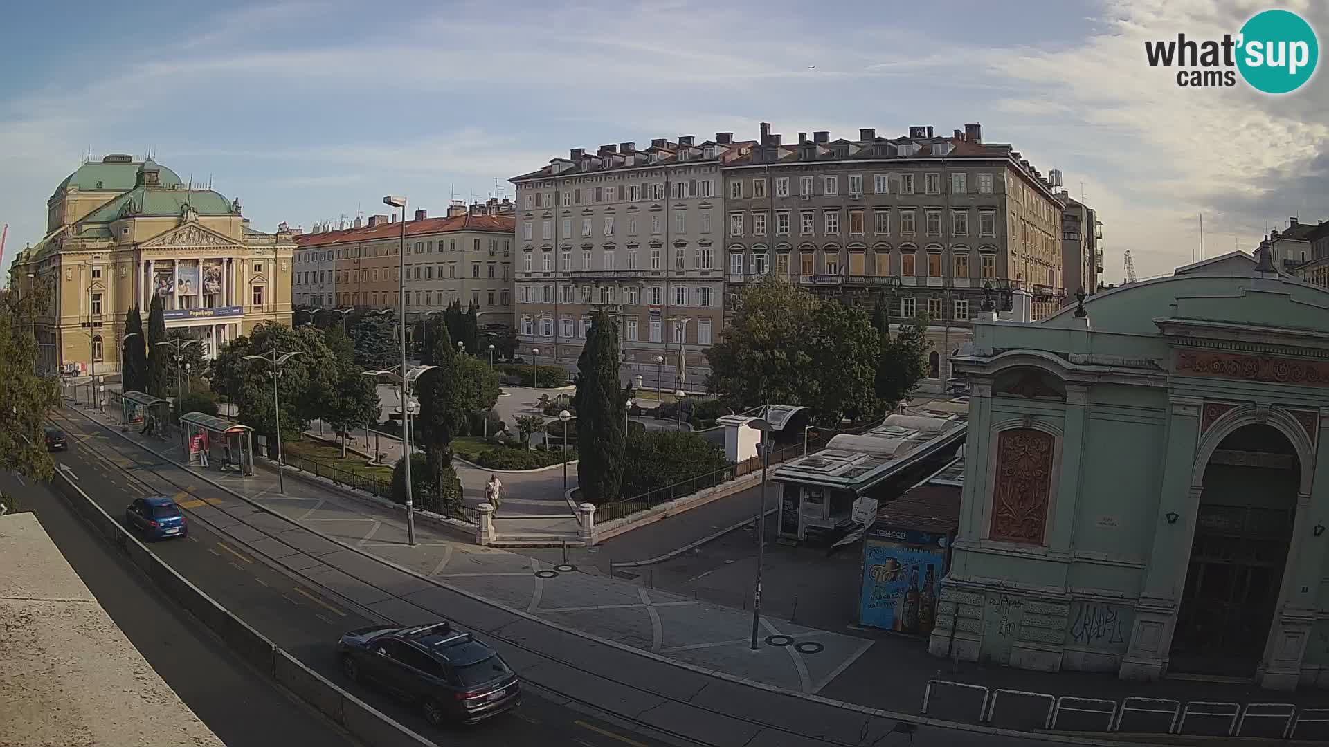 Webcam Fiume – Parco e Teatro nazionale Croato Ivan pl. Zajc