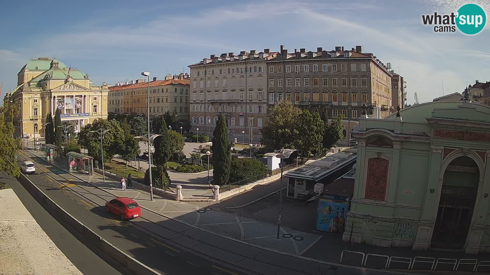 Webcam Rijeka – Parque i Teatro Nacional Croato Ivan pl. Zajc