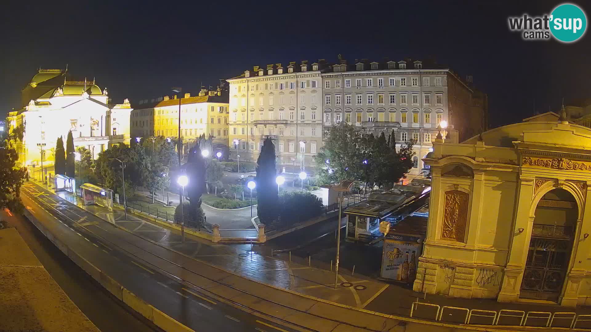 Webcam Rijeka – Parque i Teatro Nacional Croato Ivan pl. Zajc