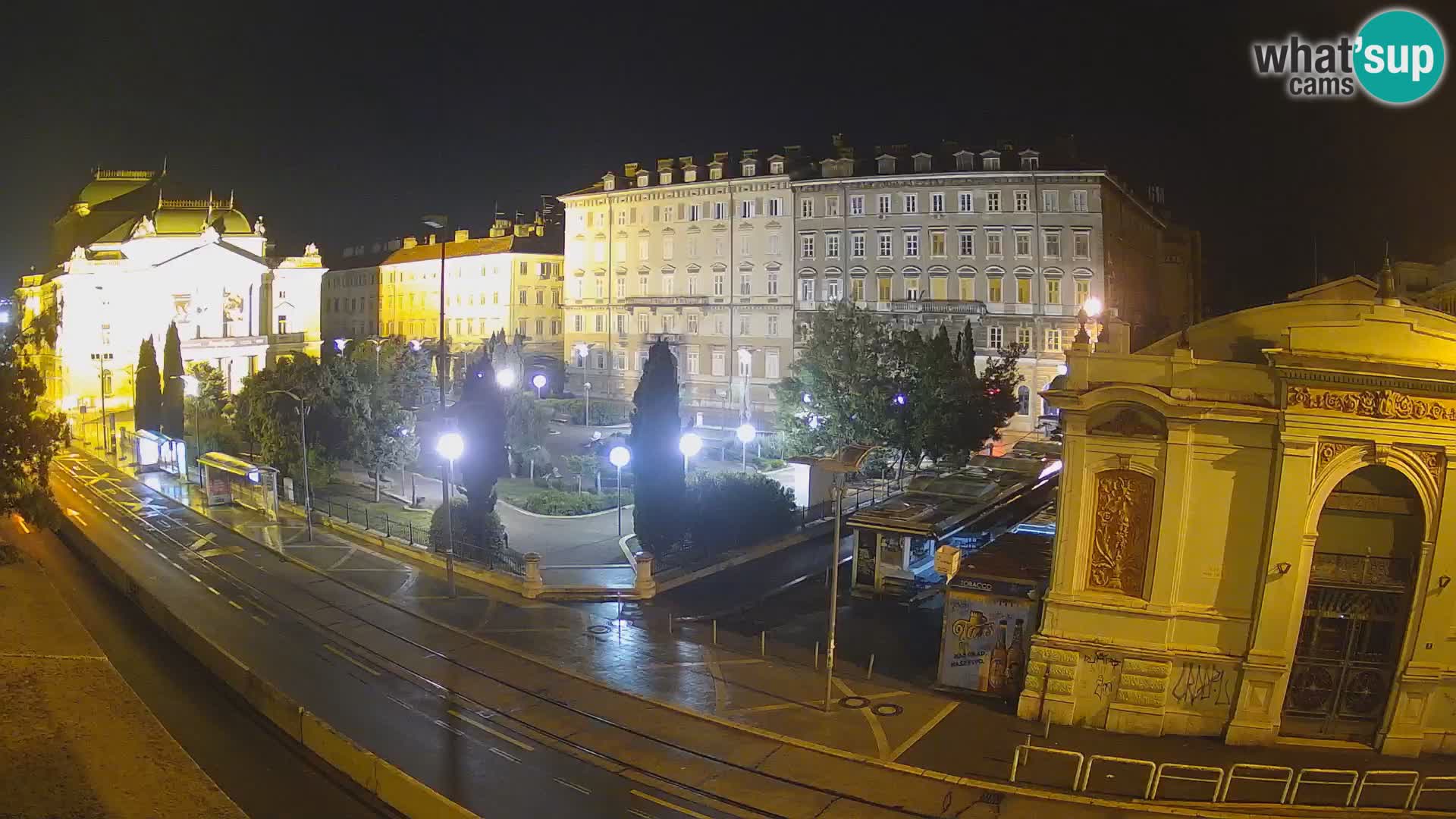 Webkam Rijeka – Park i Hrvatsko narodno kazalište Ivana pl. Zajc