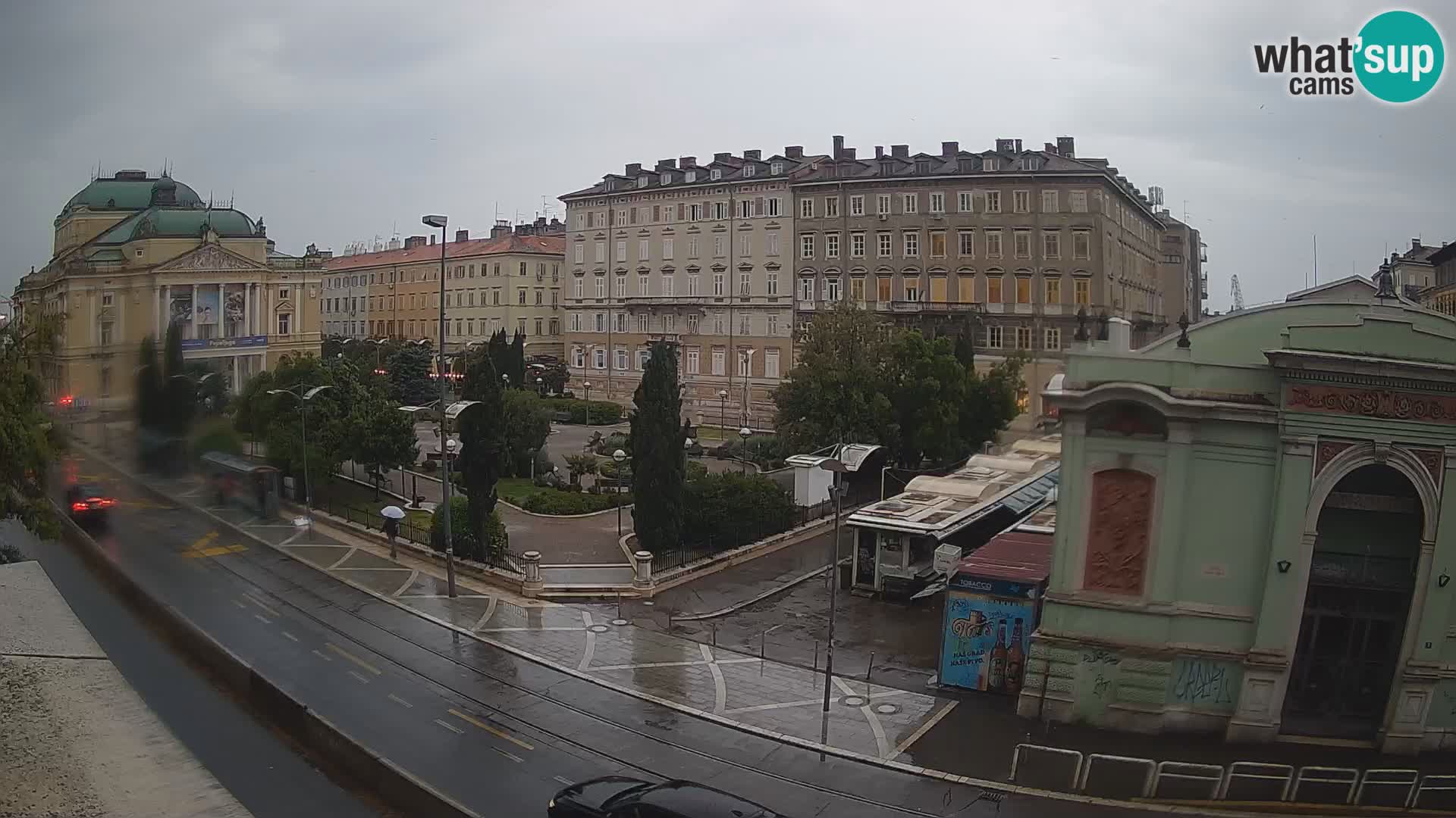 Webcam Rijeka – Park and  Croatian National Theatre Ivan pl. Zajc