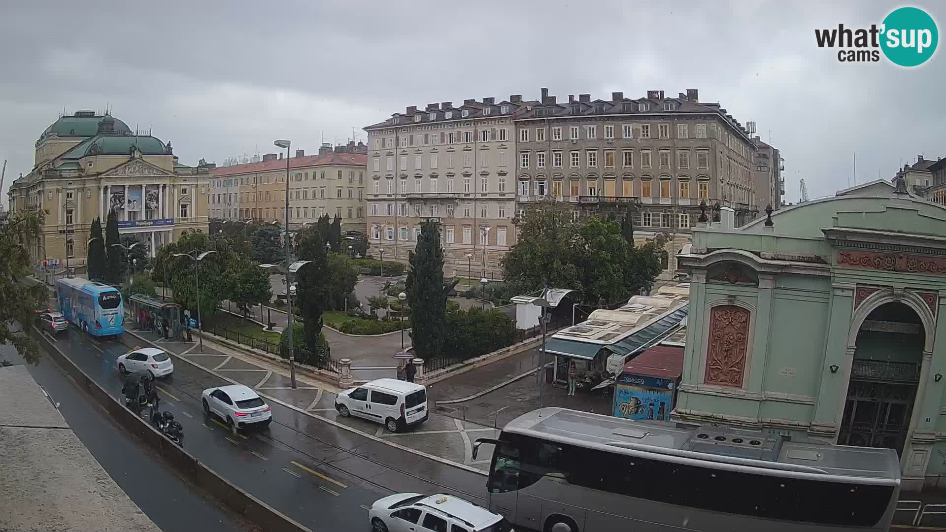 Webcam Rijeka – Parque i Teatro Nacional Croato Ivan pl. Zajc