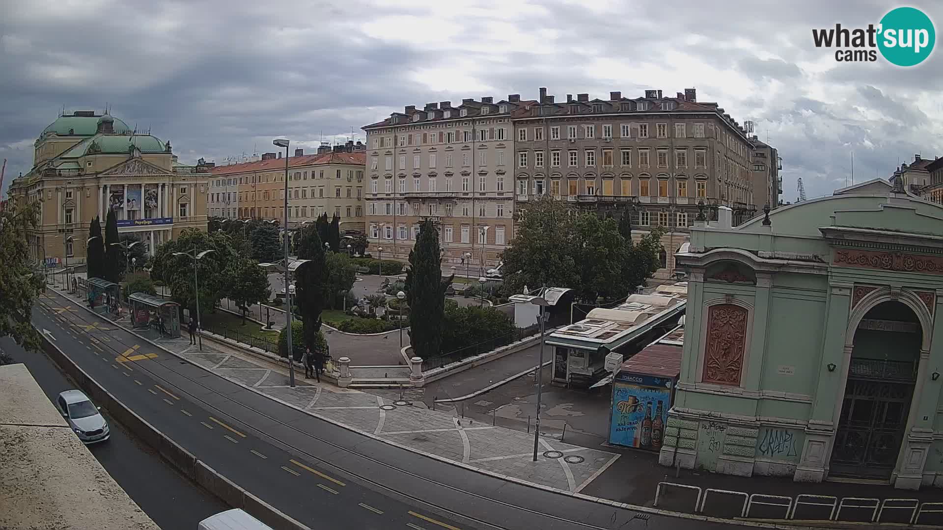 Webkam Rijeka – Park i Hrvatsko narodno kazalište Ivana pl. Zajc