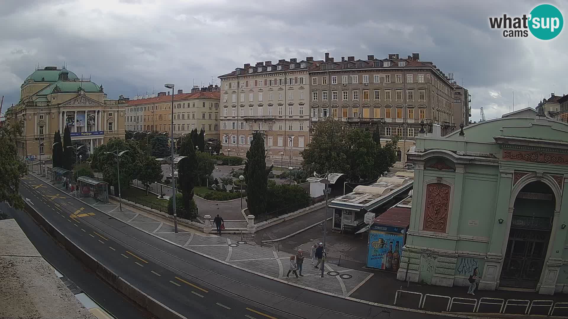 Webcam Rijeka – Parque i Teatro Nacional Croato Ivan pl. Zajc