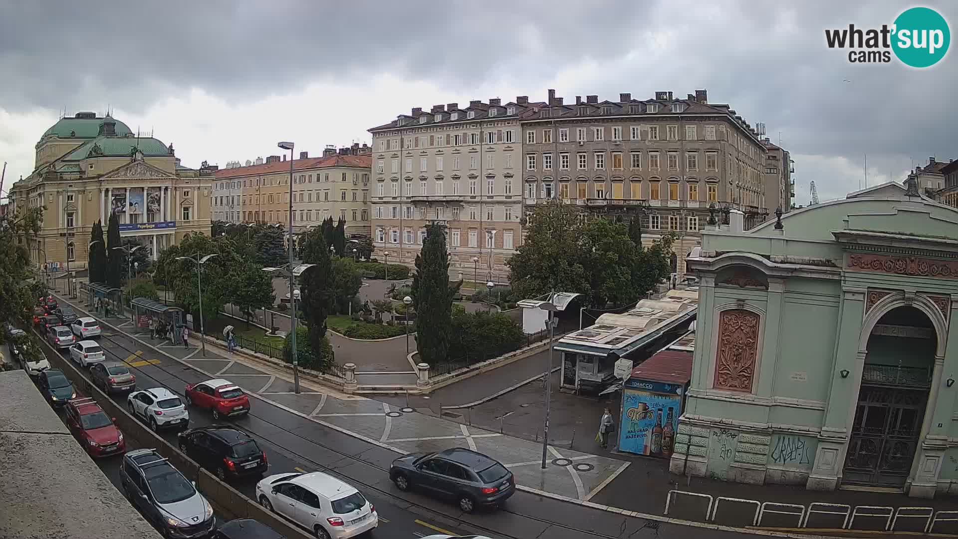 Webkam Rijeka – Park i Hrvatsko narodno kazalište Ivana pl. Zajc