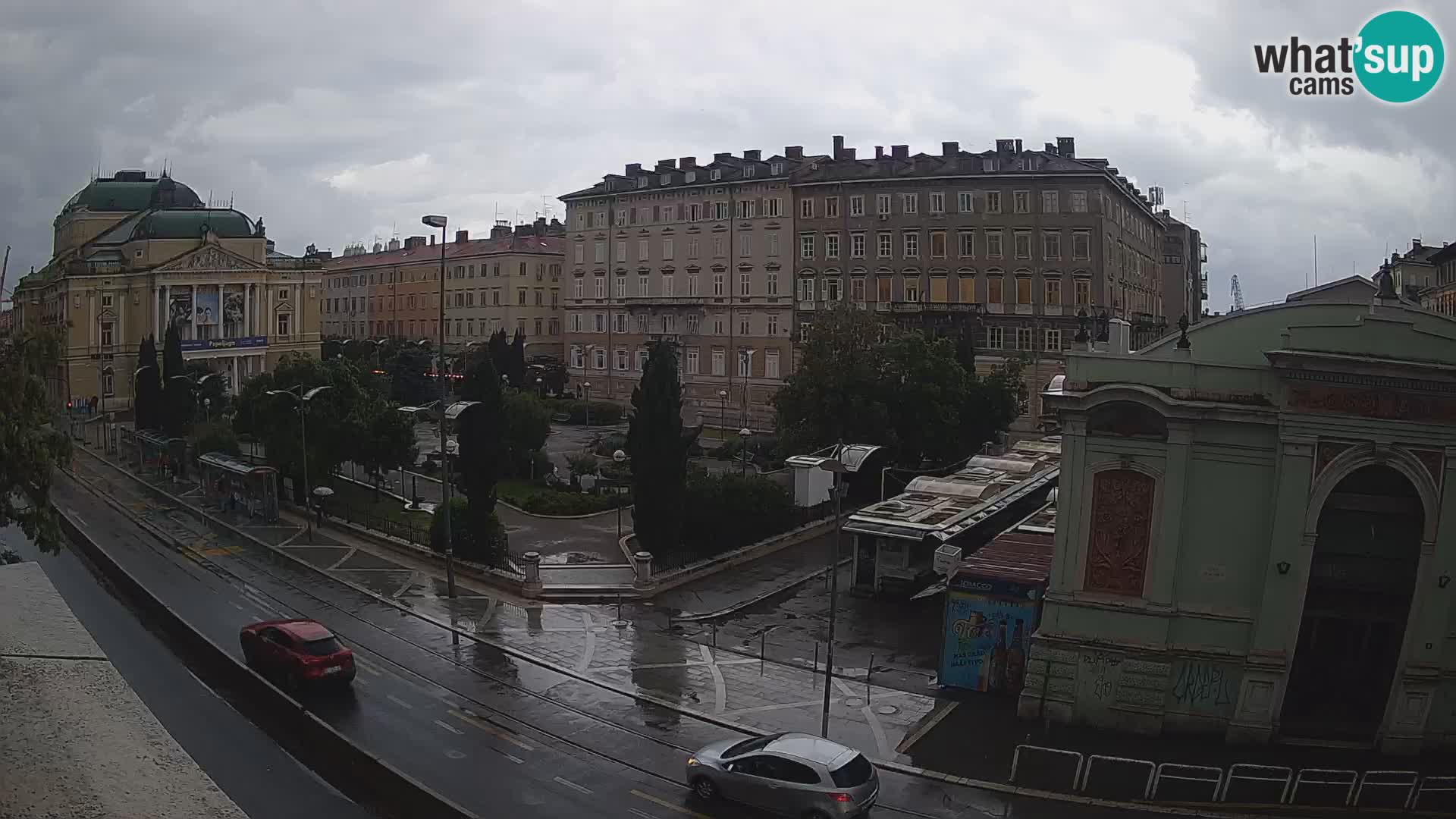Webcam Rijeka – Park and  Croatian National Theatre Ivan pl. Zajc