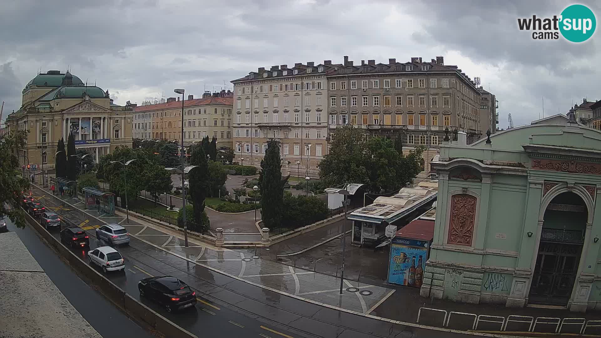 Webcam Rijeka – Park and  Croatian National Theatre Ivan pl. Zajc