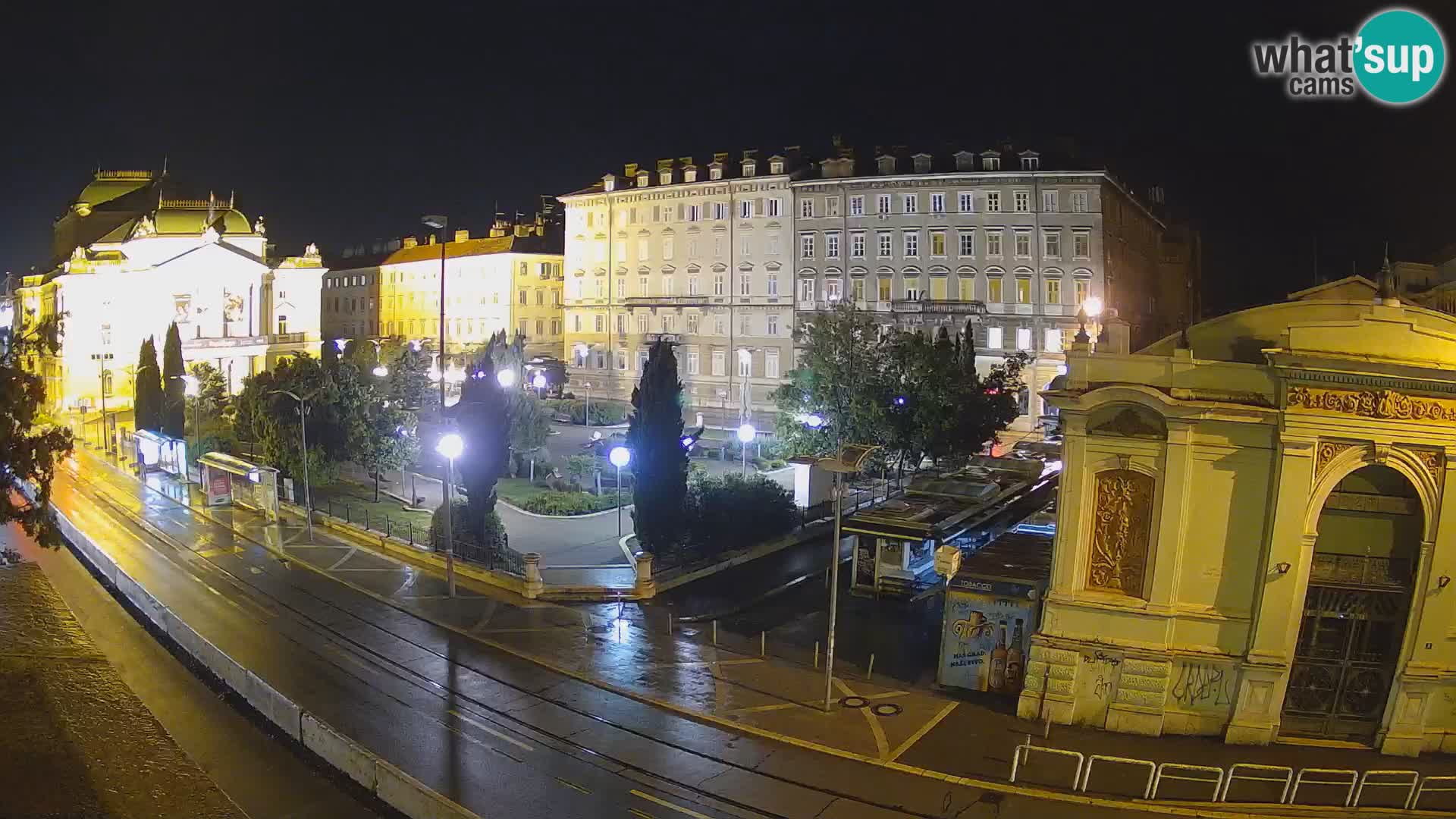 Webkam Rijeka – Park i Hrvatsko narodno kazalište Ivana pl. Zajc