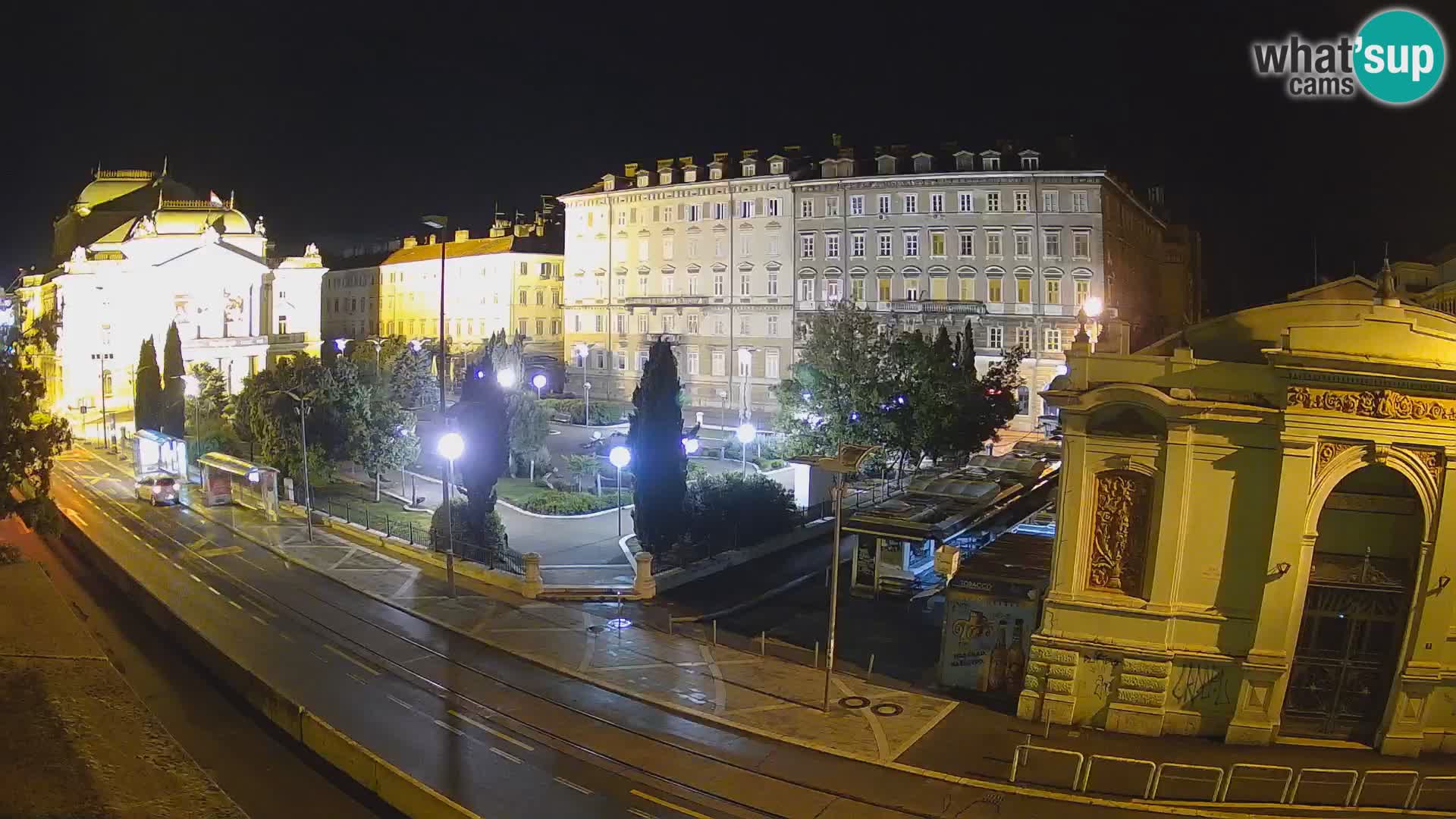 Webcam Rijeka – Parque i Teatro Nacional Croato Ivan pl. Zajc