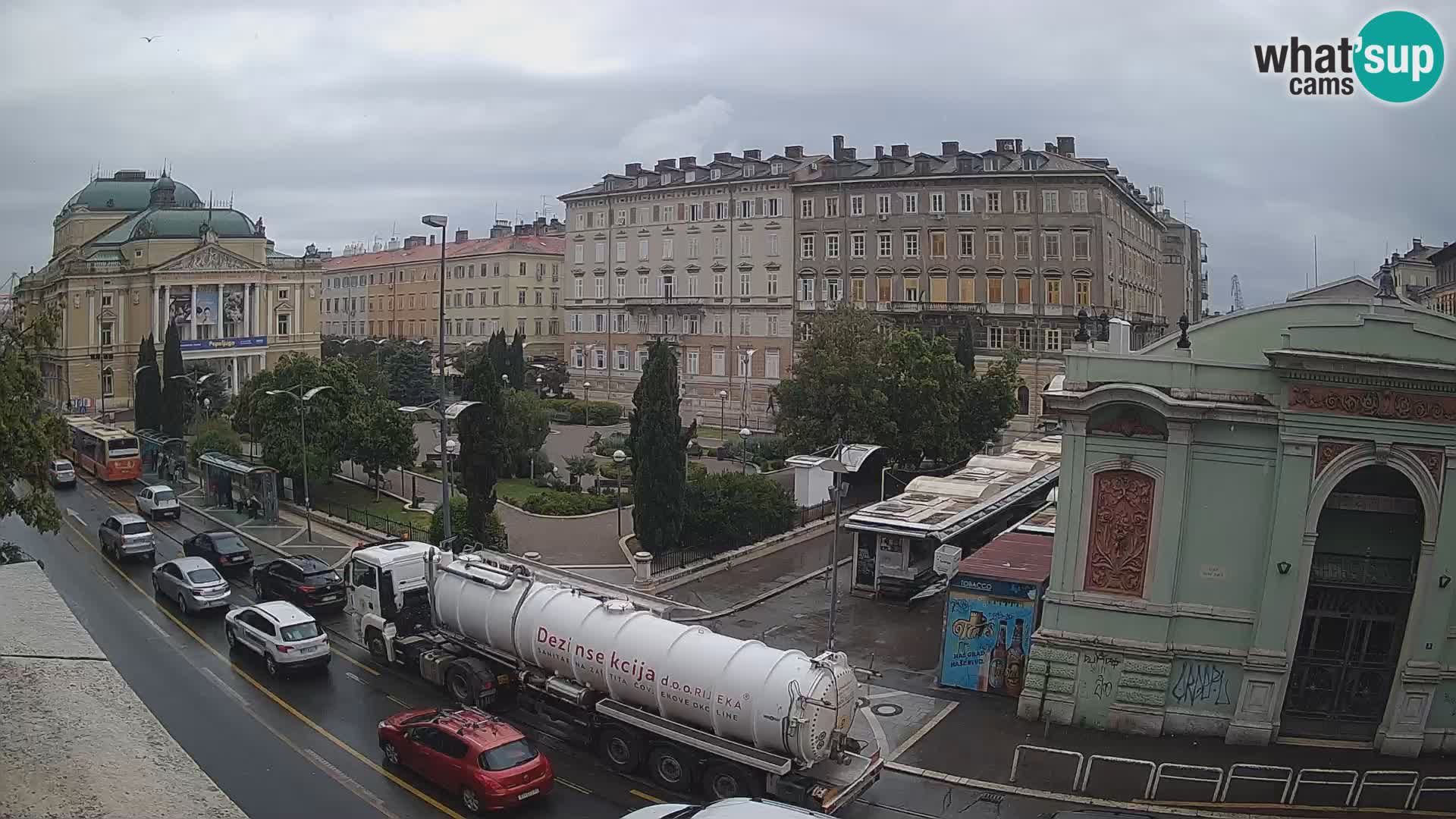Webcam Rijeka – Park and  Croatian National Theatre Ivan pl. Zajc