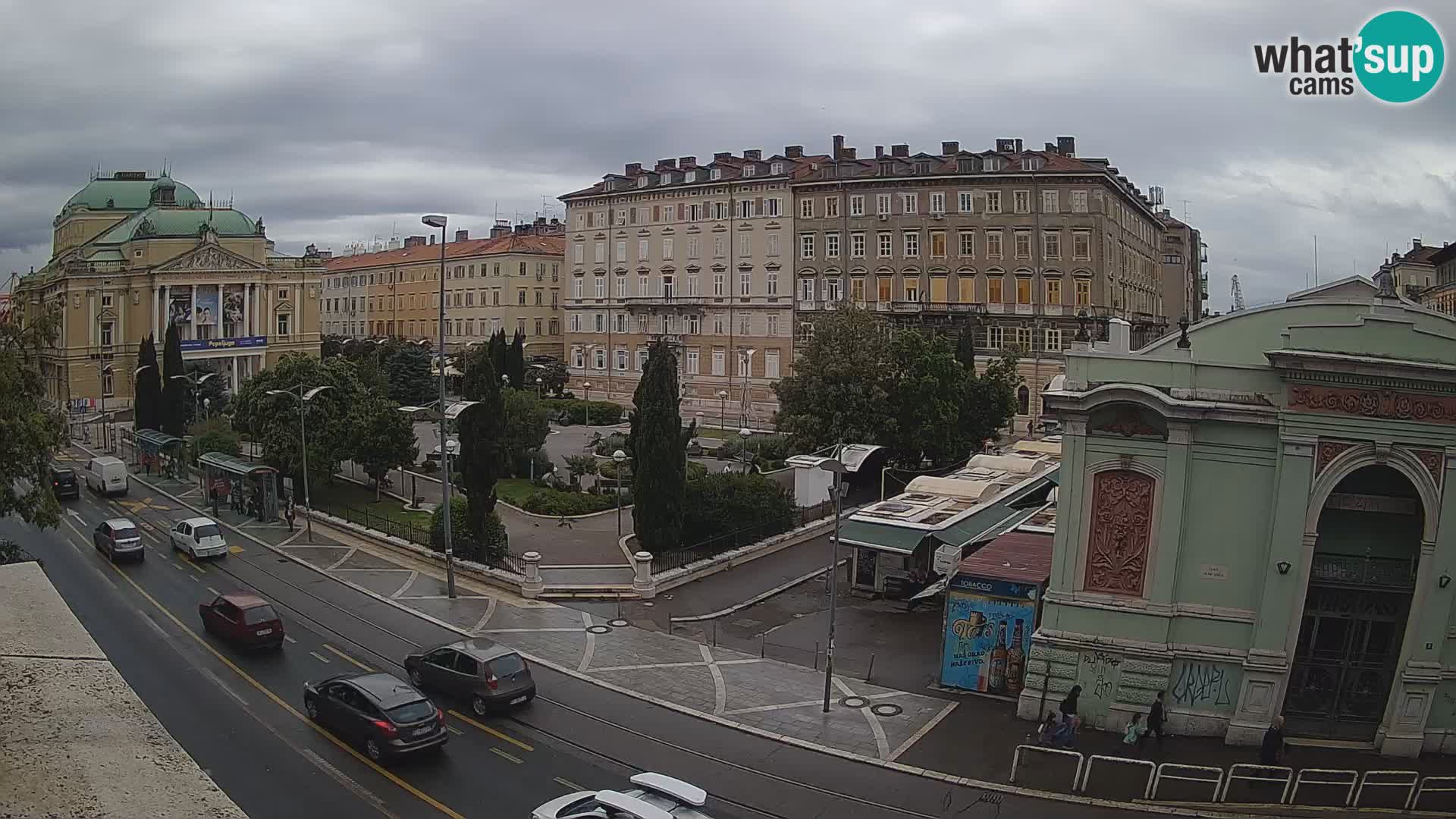 Webkam Rijeka – Park i Hrvatsko narodno kazalište Ivana pl. Zajc