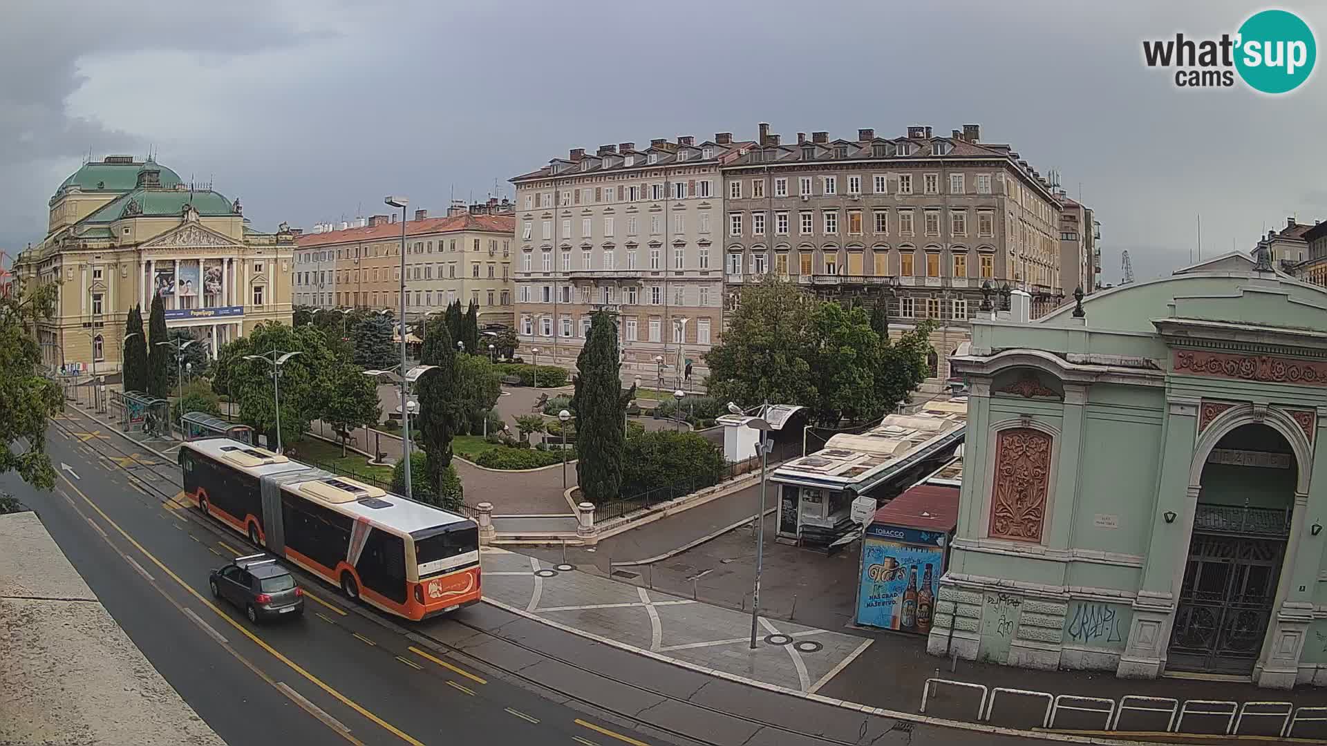 Webcam Rijeka – Park and  Croatian National Theatre Ivan pl. Zajc