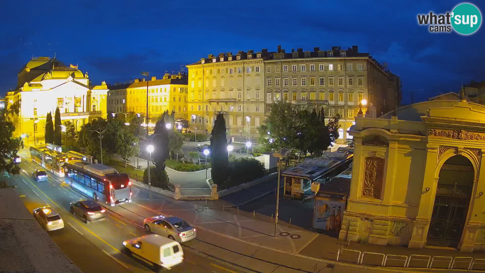 Webkam Rijeka – Park i Hrvatsko narodno kazalište Ivana pl. Zajc