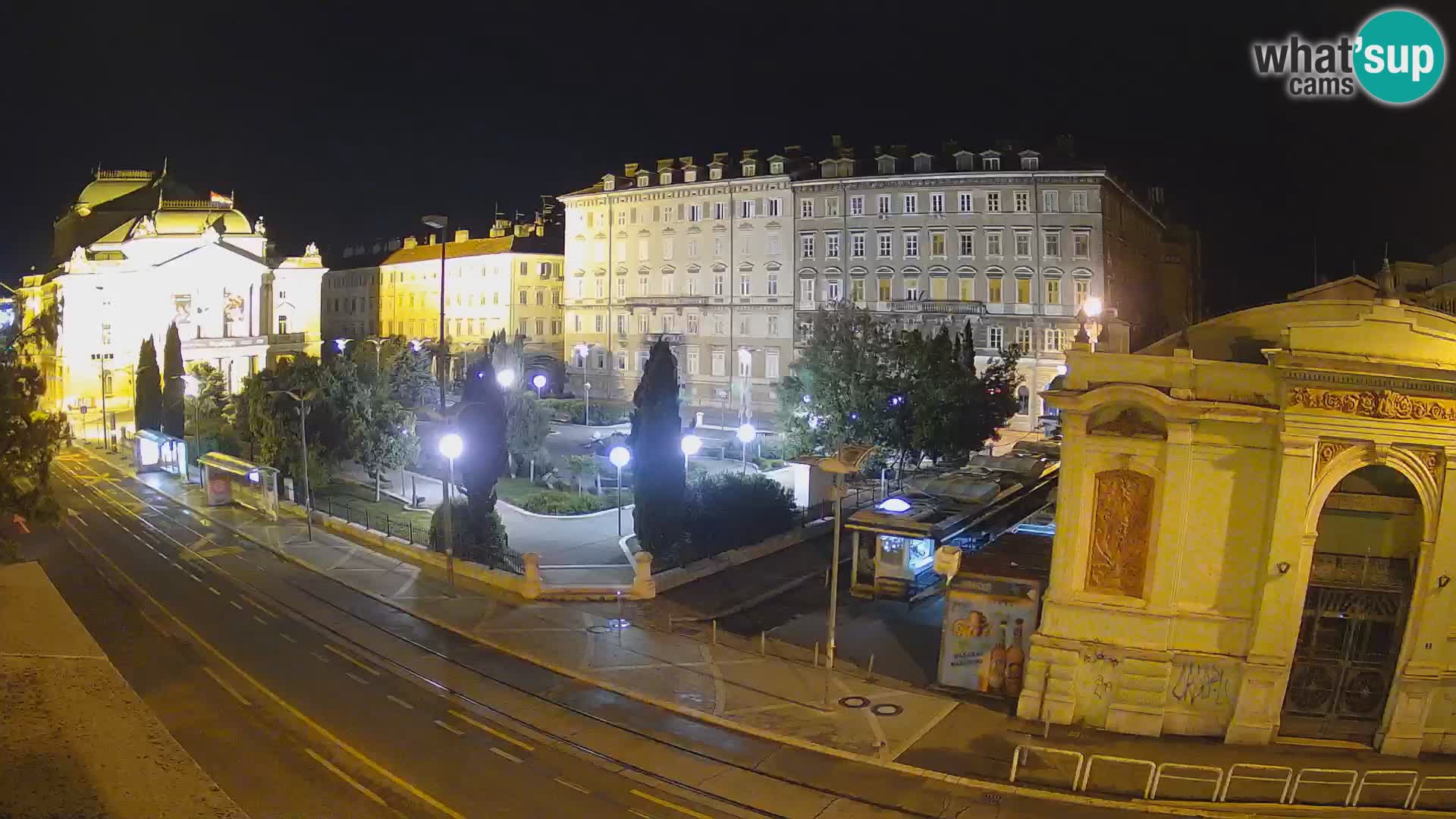 Webkam Rijeka – Park i Hrvatsko narodno kazalište Ivana pl. Zajc