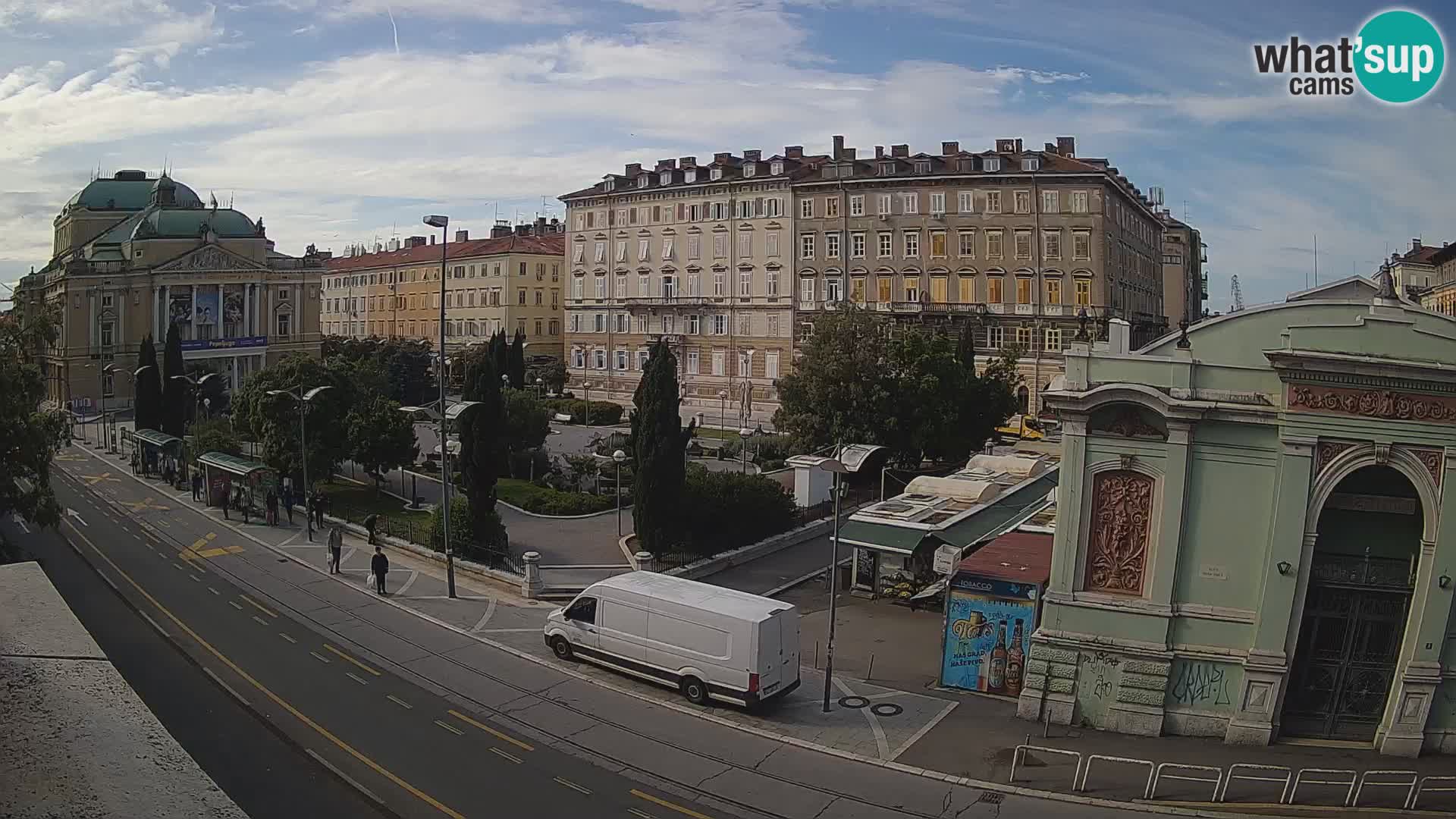 Webkam Rijeka – Park i Hrvatsko narodno kazalište Ivana pl. Zajc
