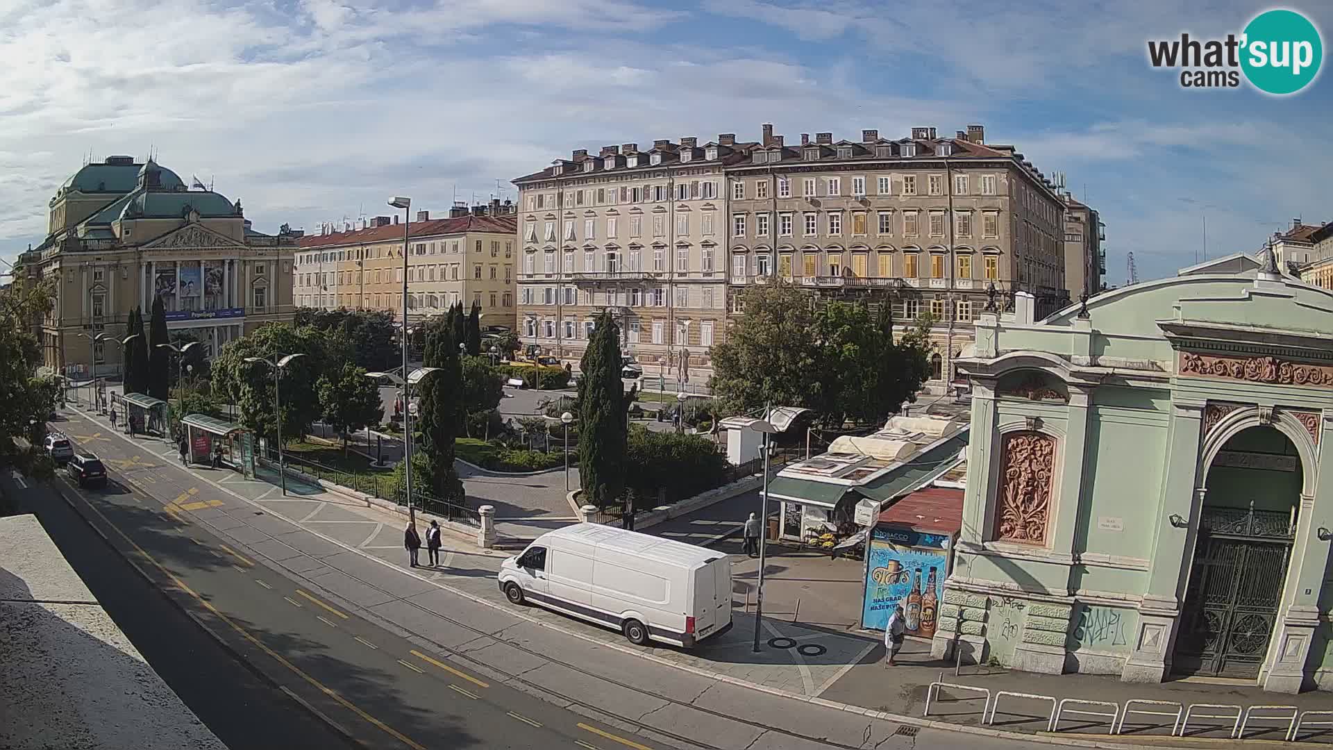 Webcam Fiume – Parco e Teatro nazionale Croato Ivan pl. Zajc