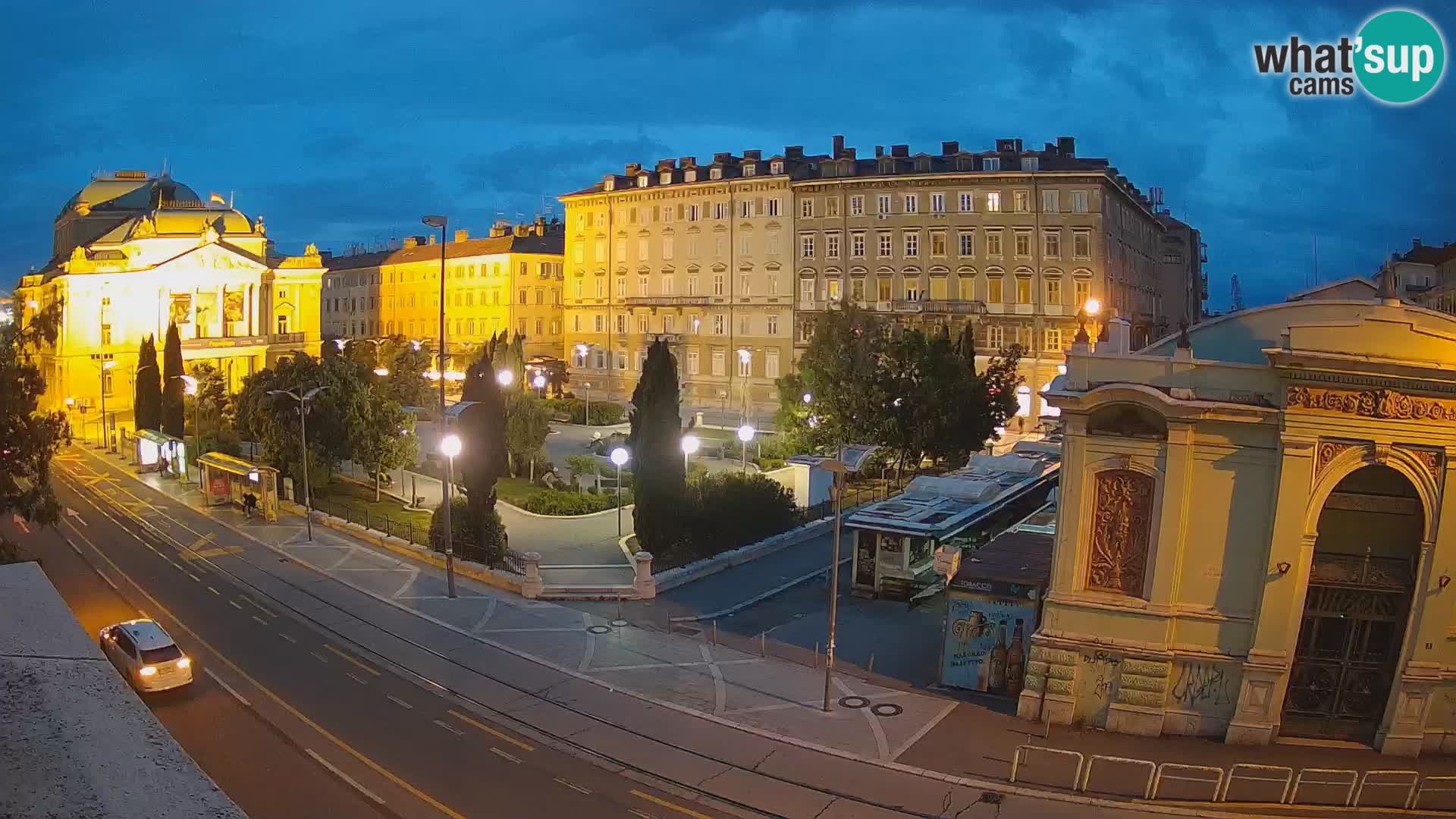 Webkam Rijeka – Park i Hrvatsko narodno kazalište Ivana pl. Zajc
