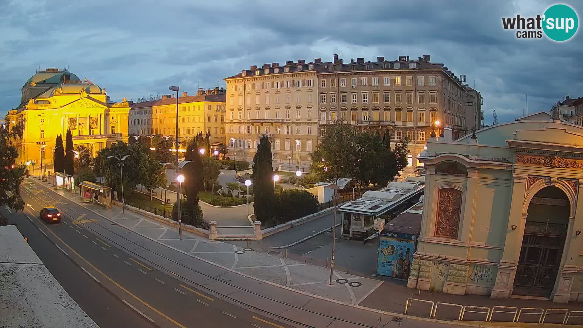 Webkam Rijeka – Park i Hrvatsko narodno kazalište Ivana pl. Zajc